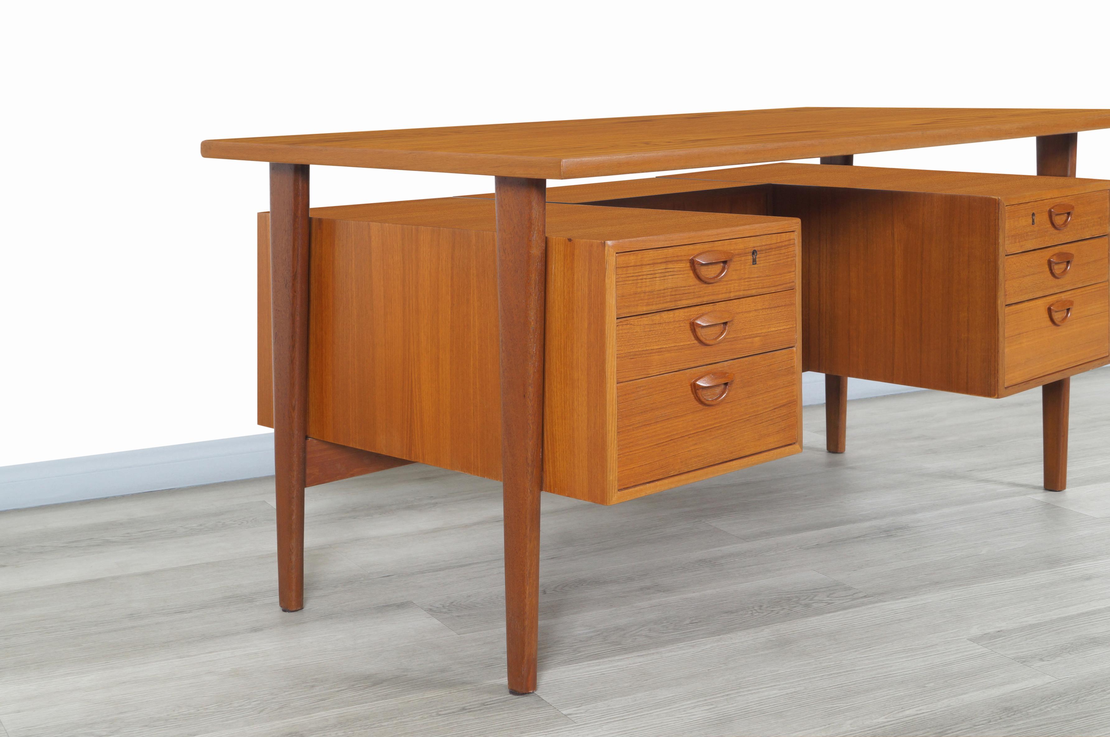 Mid-20th Century Danish Modern Floating Top Desk by Kai Kristiansen