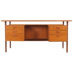 Danish Modern Floating Top Desk by Kai Kristiansen