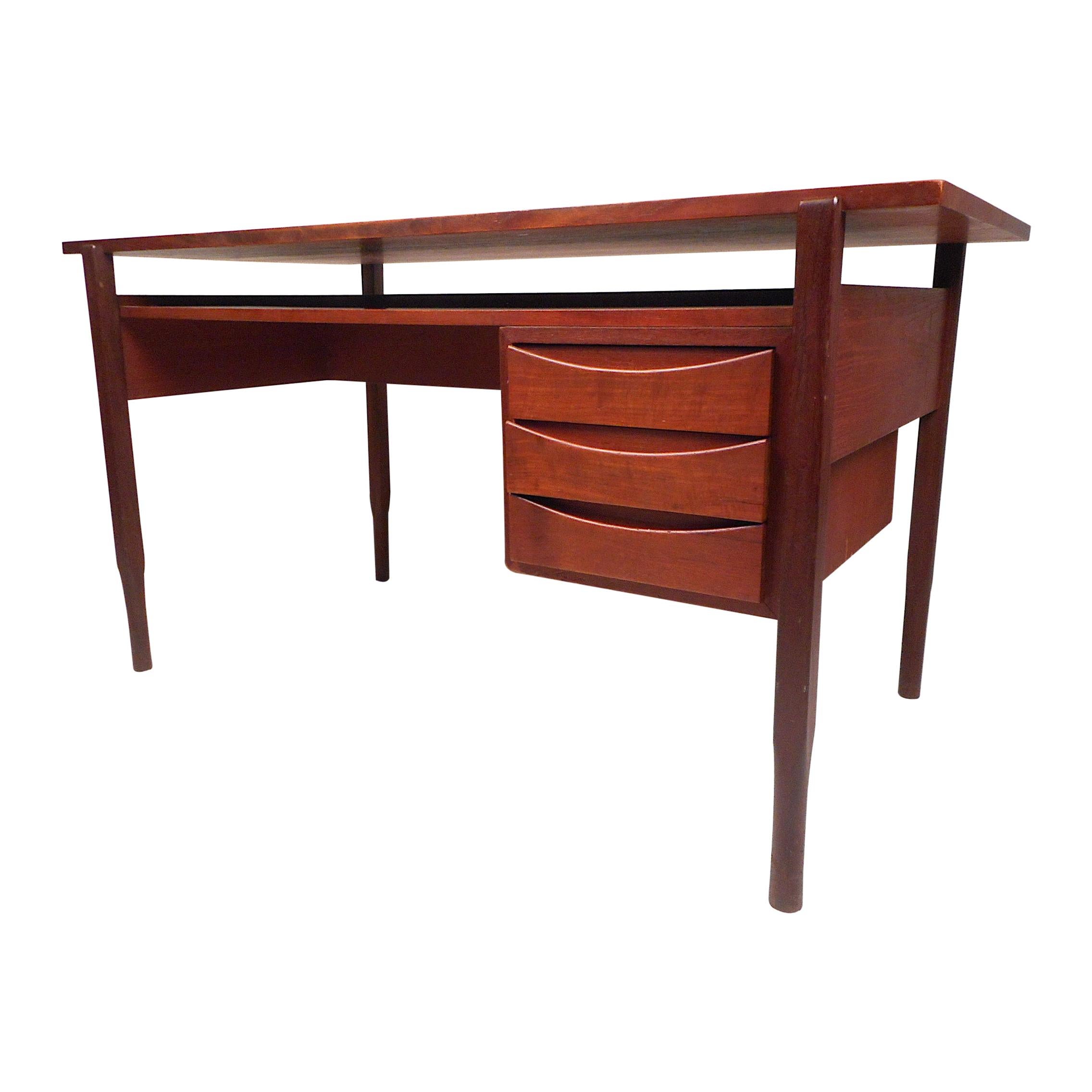 Danish Modern FloatingTop Desk For Sale at 1stDibs