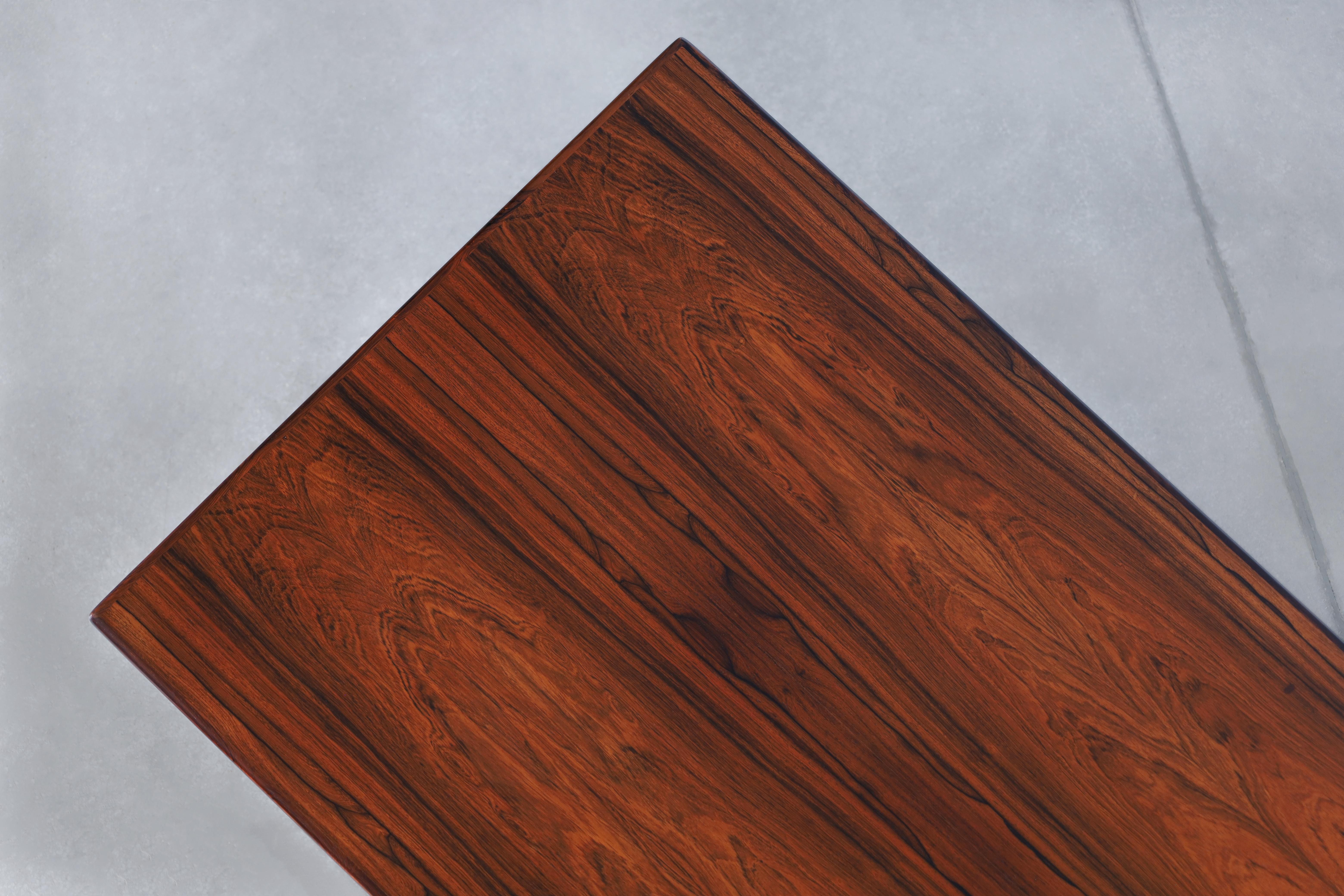 Danish Modern Floating Top Rosewood Desk by Johannes Sorth 7