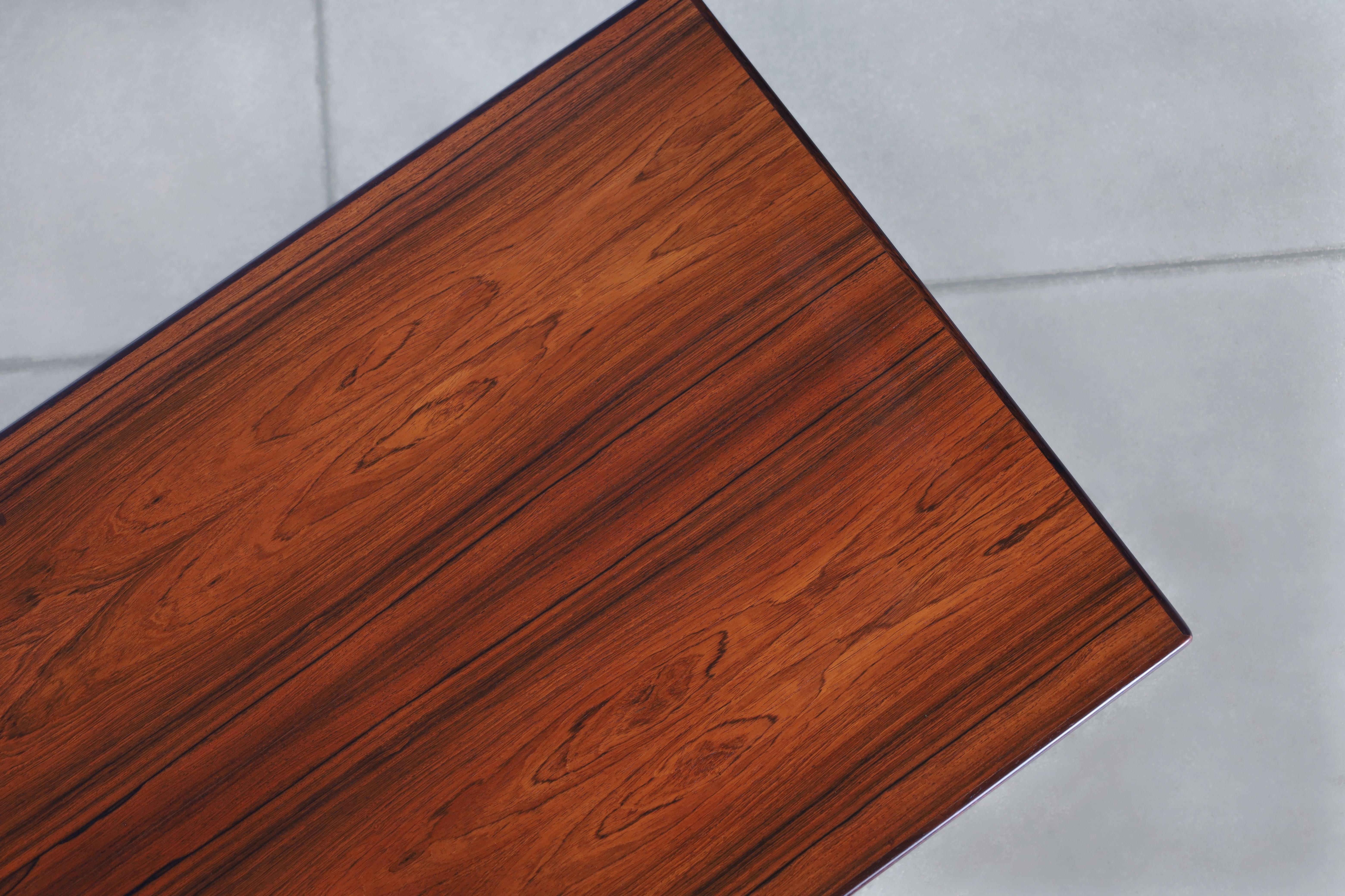Danish Modern Floating Top Rosewood Desk by Johannes Sorth 8