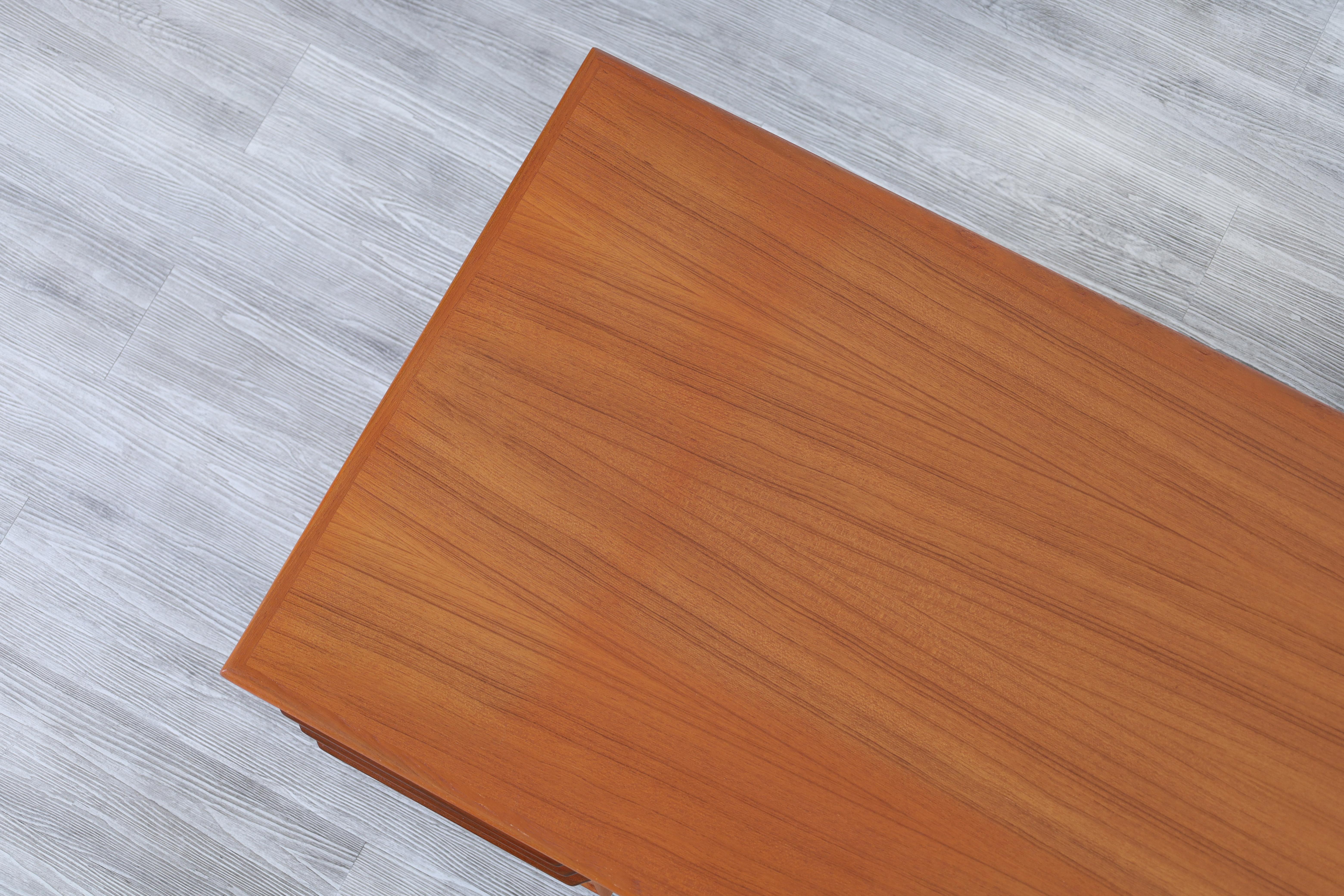 Danish Modern Floating Top Teak Desk by G.V. Møbler 3