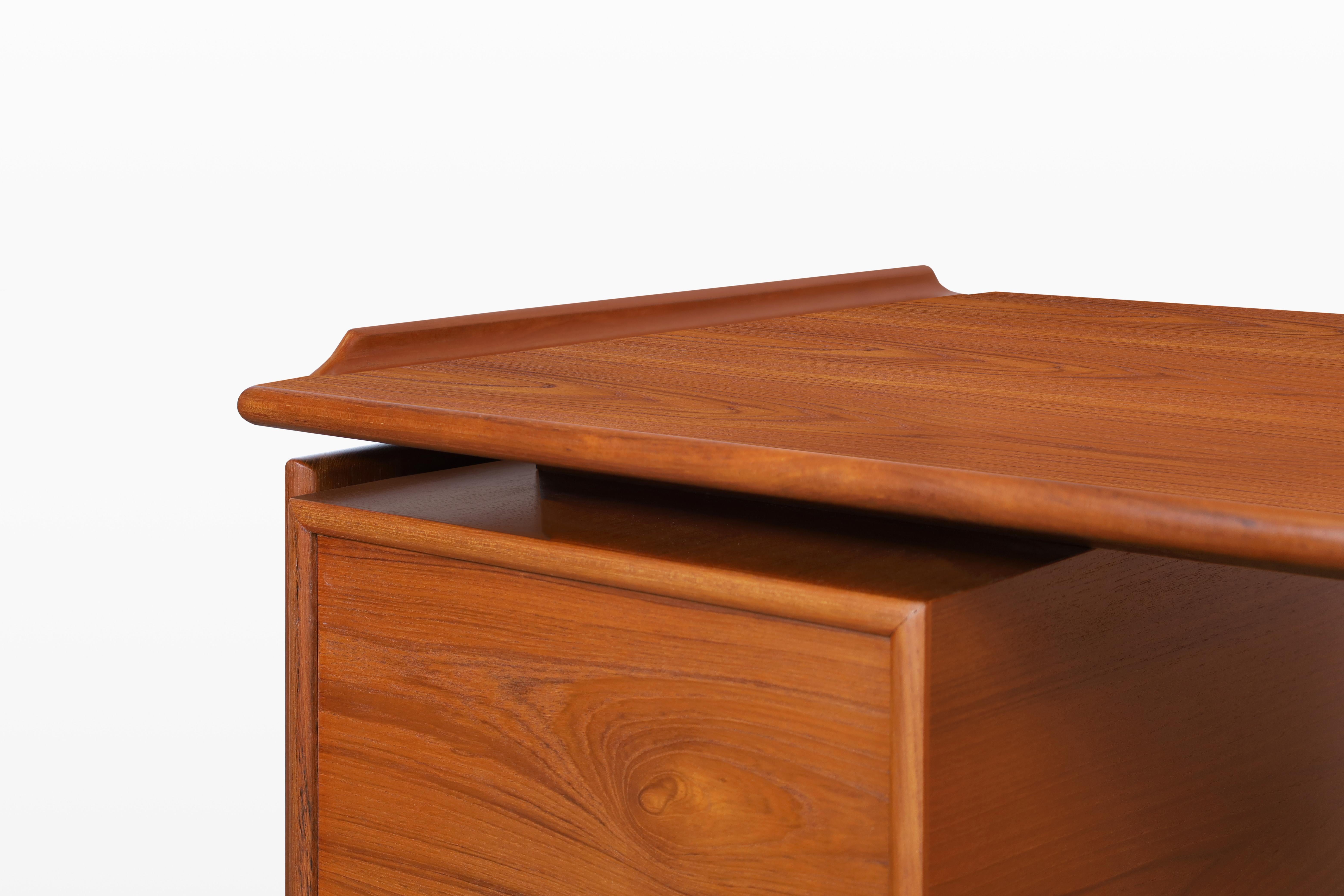 Danish Modern Floating Top Teak Desk by G.V. Møbler 7