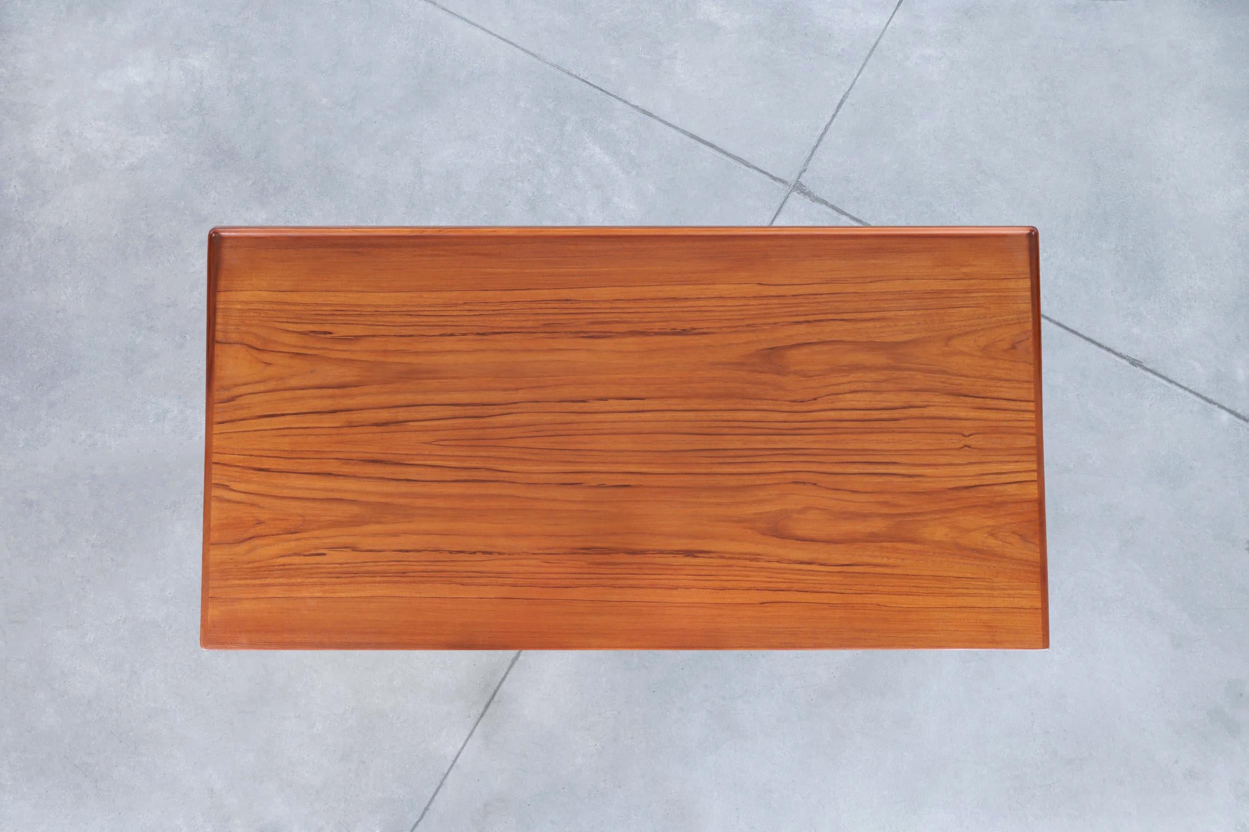 Danish Modern Floating Top Teak Desk by Peter Løvig Nielsen For Sale 5