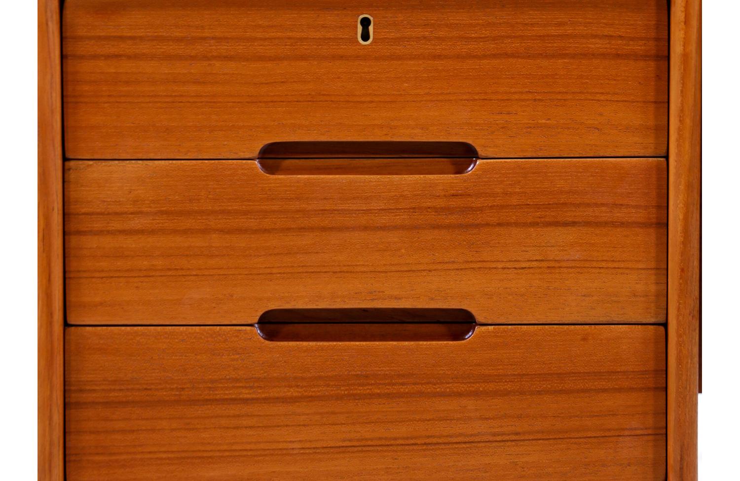 Dänischer moderner schwebender teak-schreibtisch mit bücherregal by Dyrlund 6