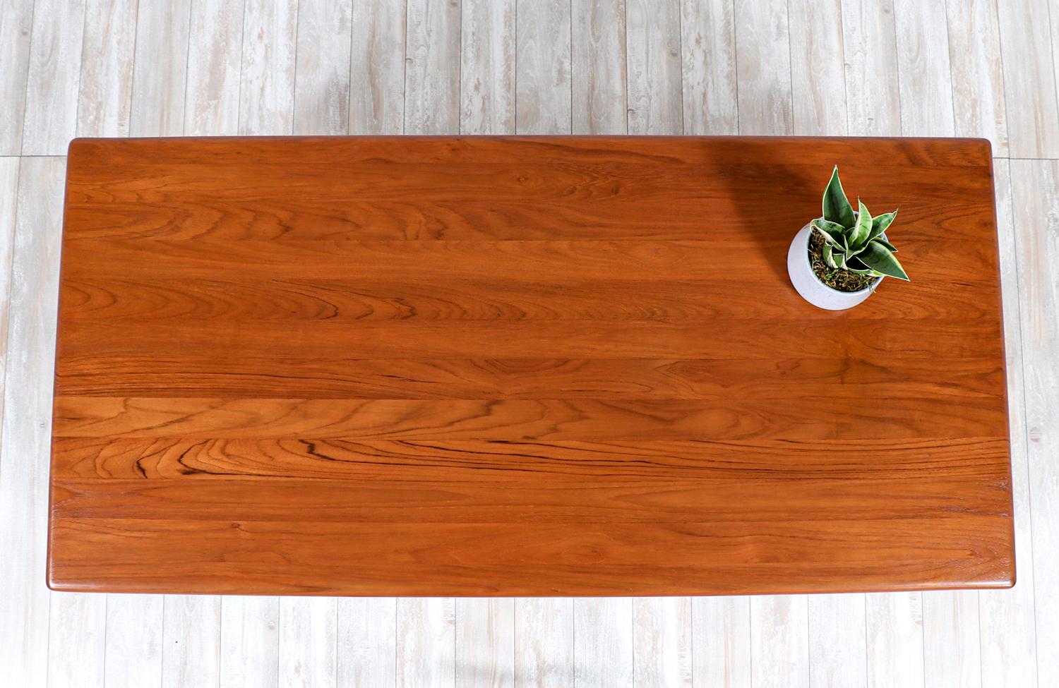 Dänischer moderner schwebender teak-schreibtisch mit bücherregal by Dyrlund 1