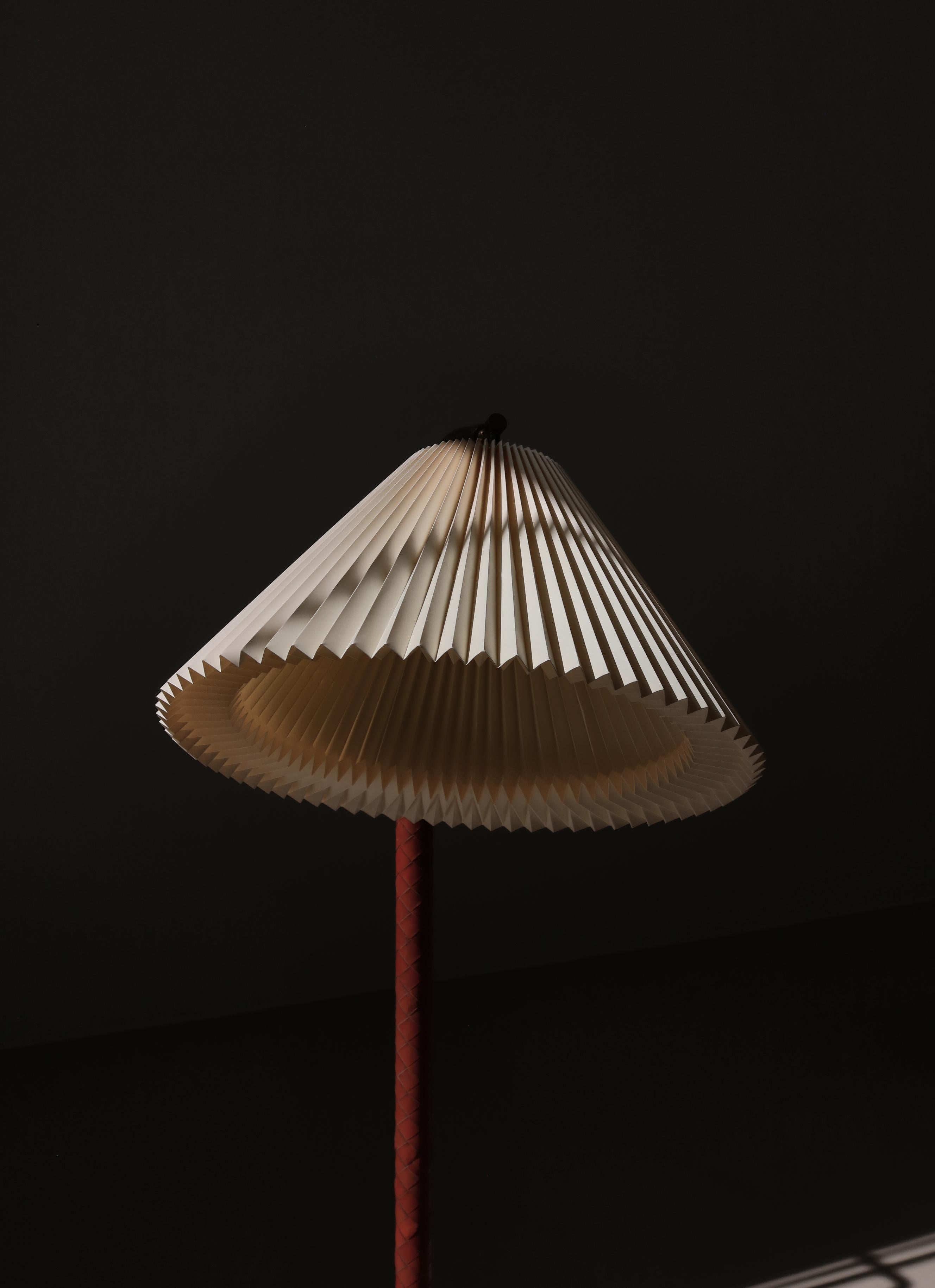 Danish Modern Floor Lamp, Brass & Leather by LYFA, Denmark, 1940s For Sale 9