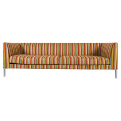 Dänisches modernes Foersom & Hiort-Lorenzen Pautian Lounge-Sofa der Moderne mit bunten Streifen