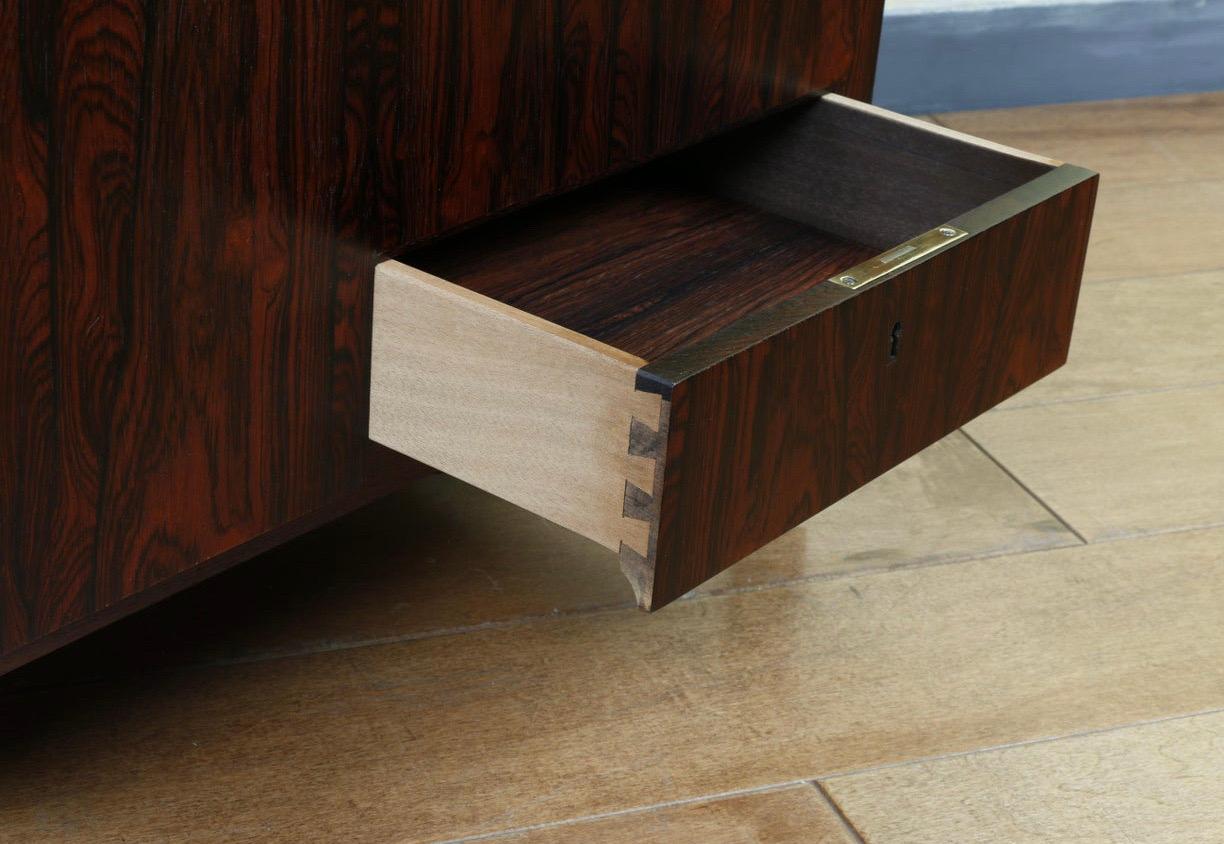 Danish Modern Folding Bar Cabinet by Leif Alring for c.f. Christensen For Sale 3