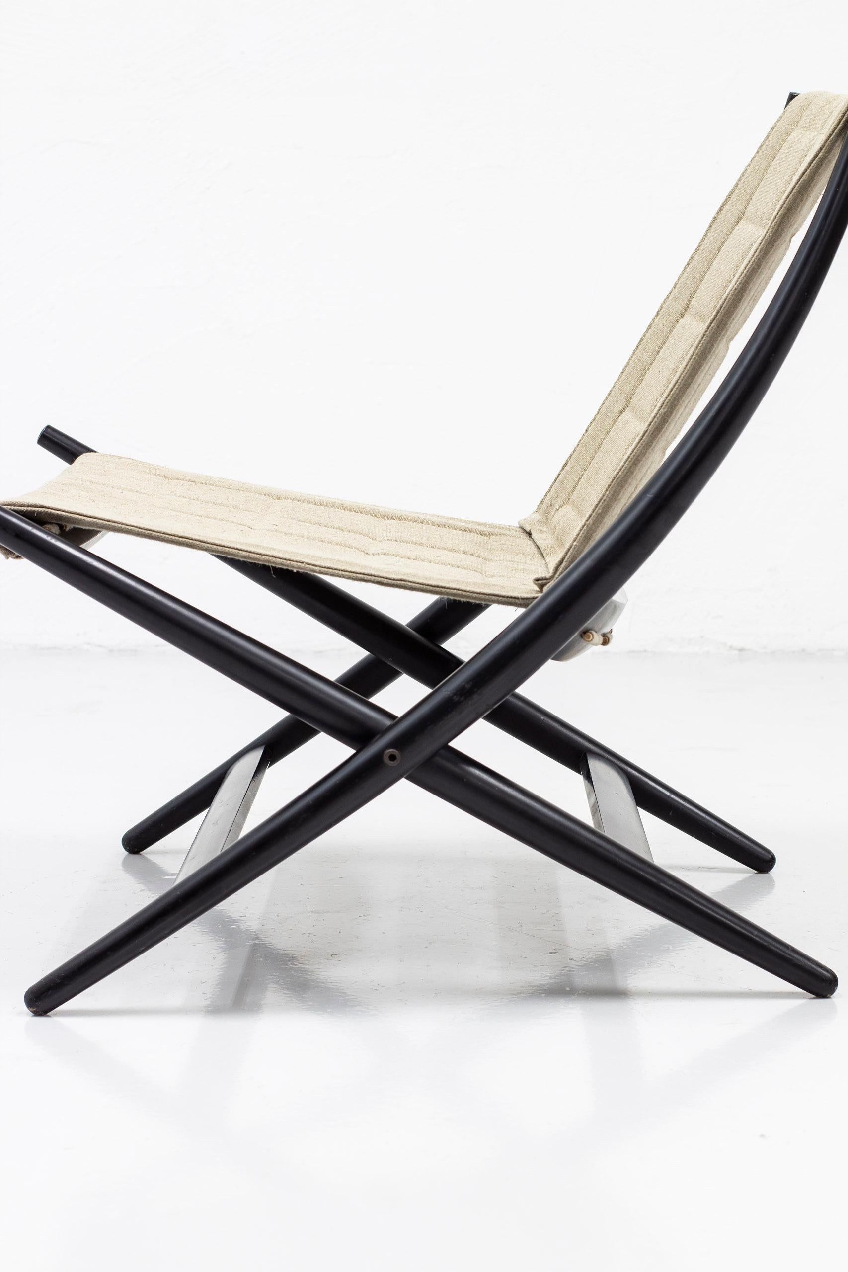 Scandinavian Modern Danish Modern Folding Chair by John Hagen and Cabinetmaker I Christiansen
