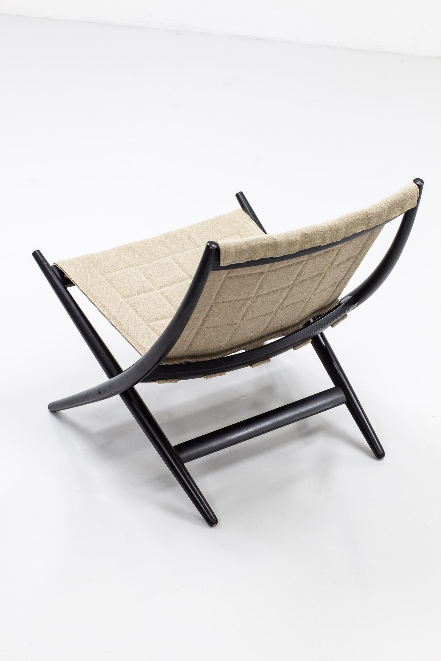 Danish Modern Folding Chair by John Hagen and Cabinetmaker I Christiansen In Good Condition In Hägersten, SE