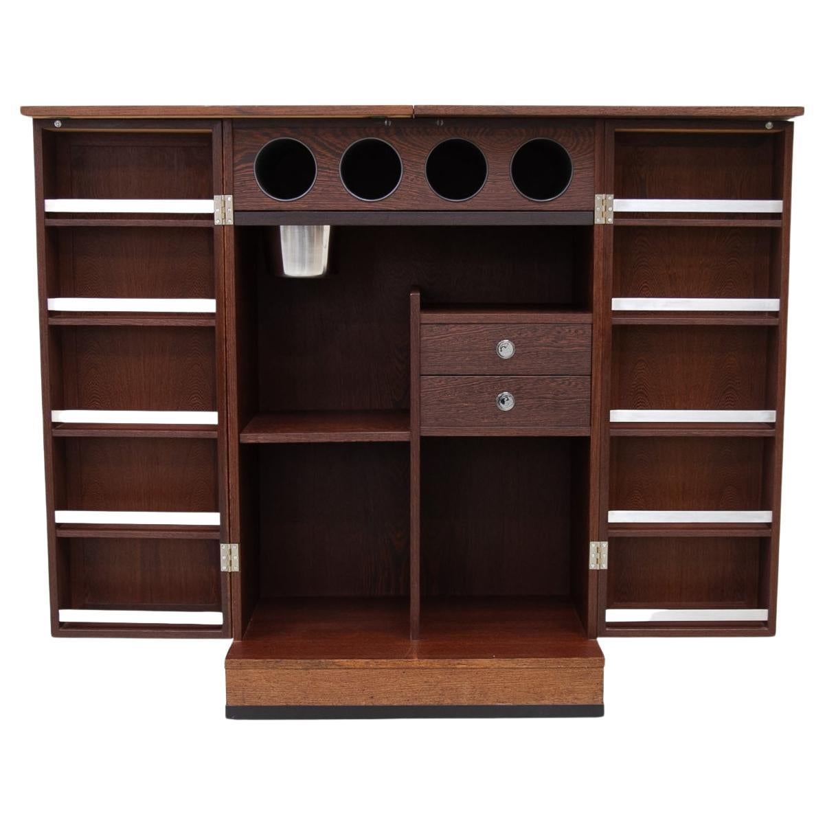 Dry Bar pliant moderne danois en wengé par Dyrlund, années 1960.