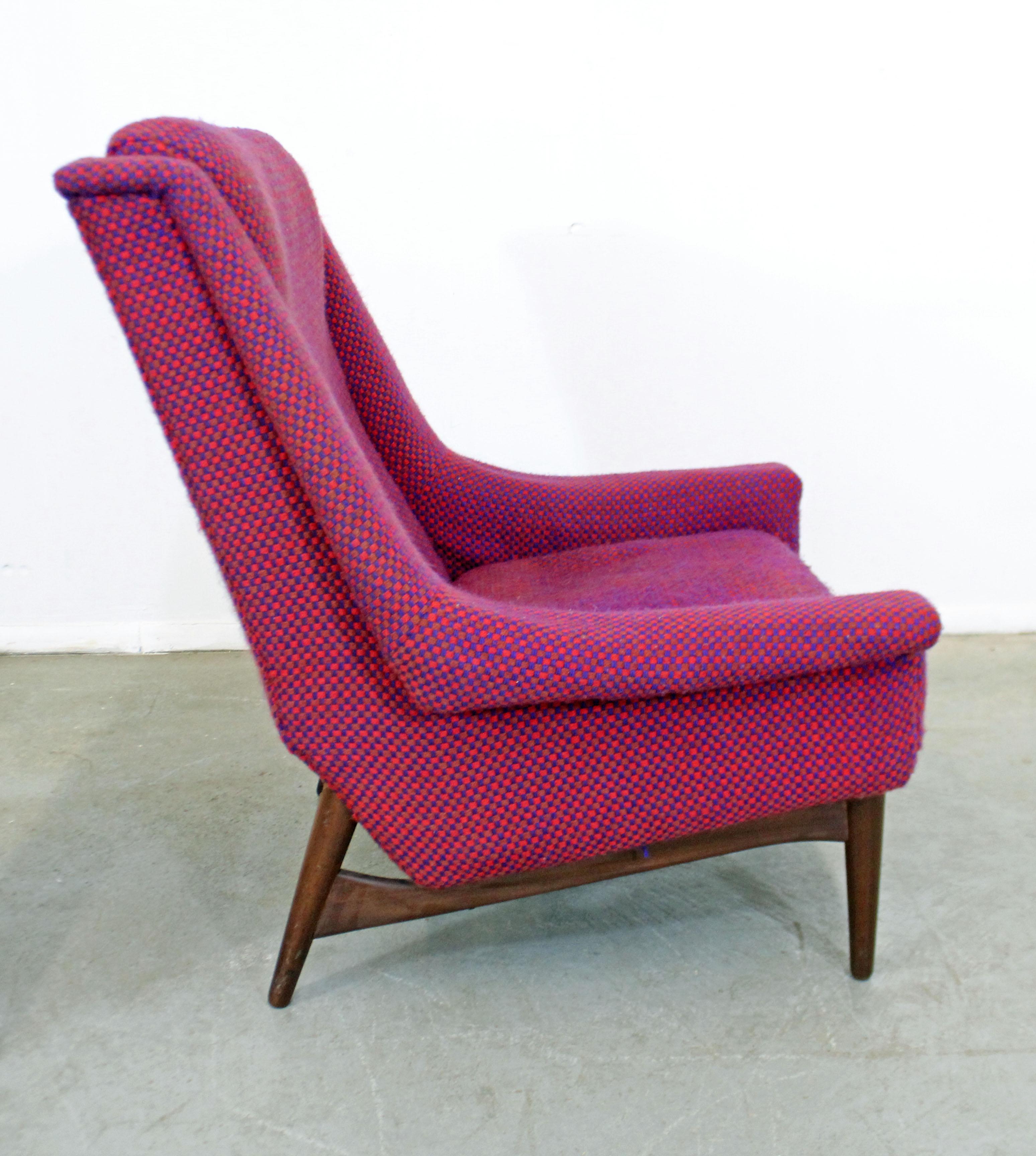 danish modern chair and ottoman