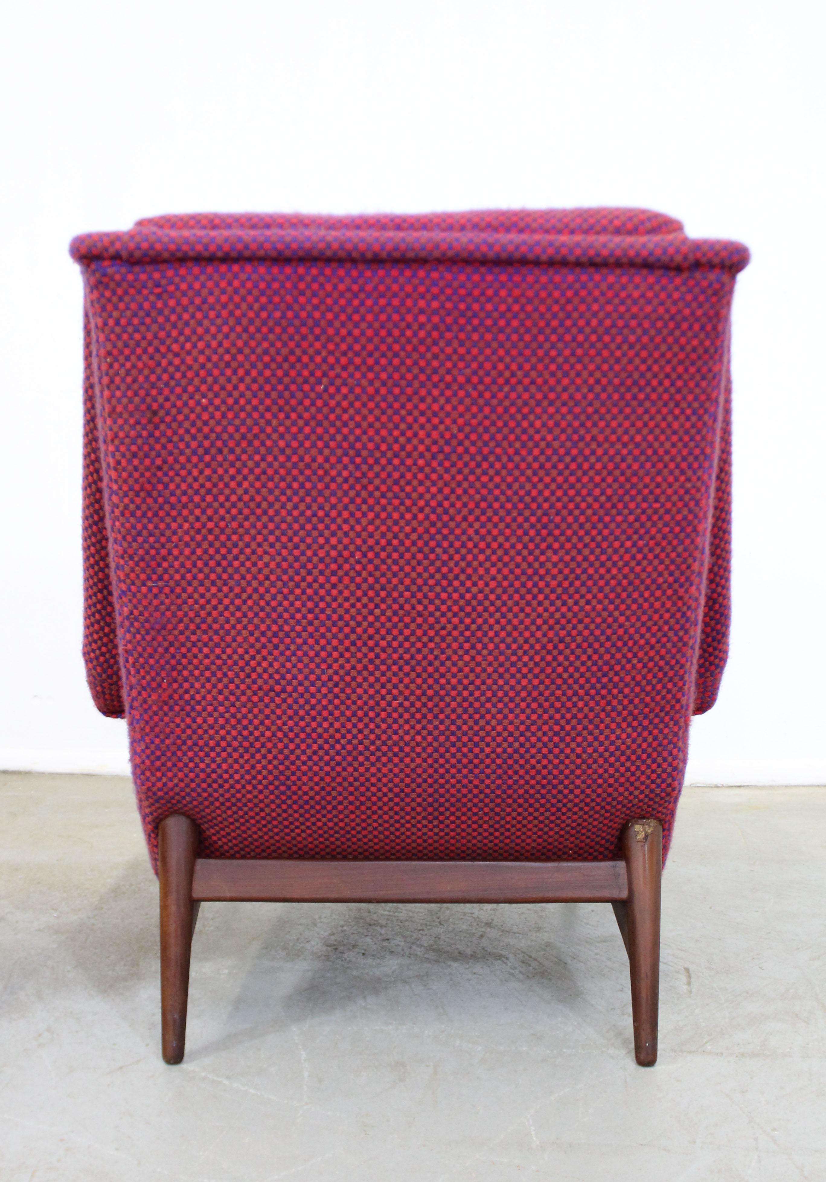 Scandinavian Modern Danish Modern Folke Ohlsson Style Bramin Teak Easy Lounge Chair & Ottoman