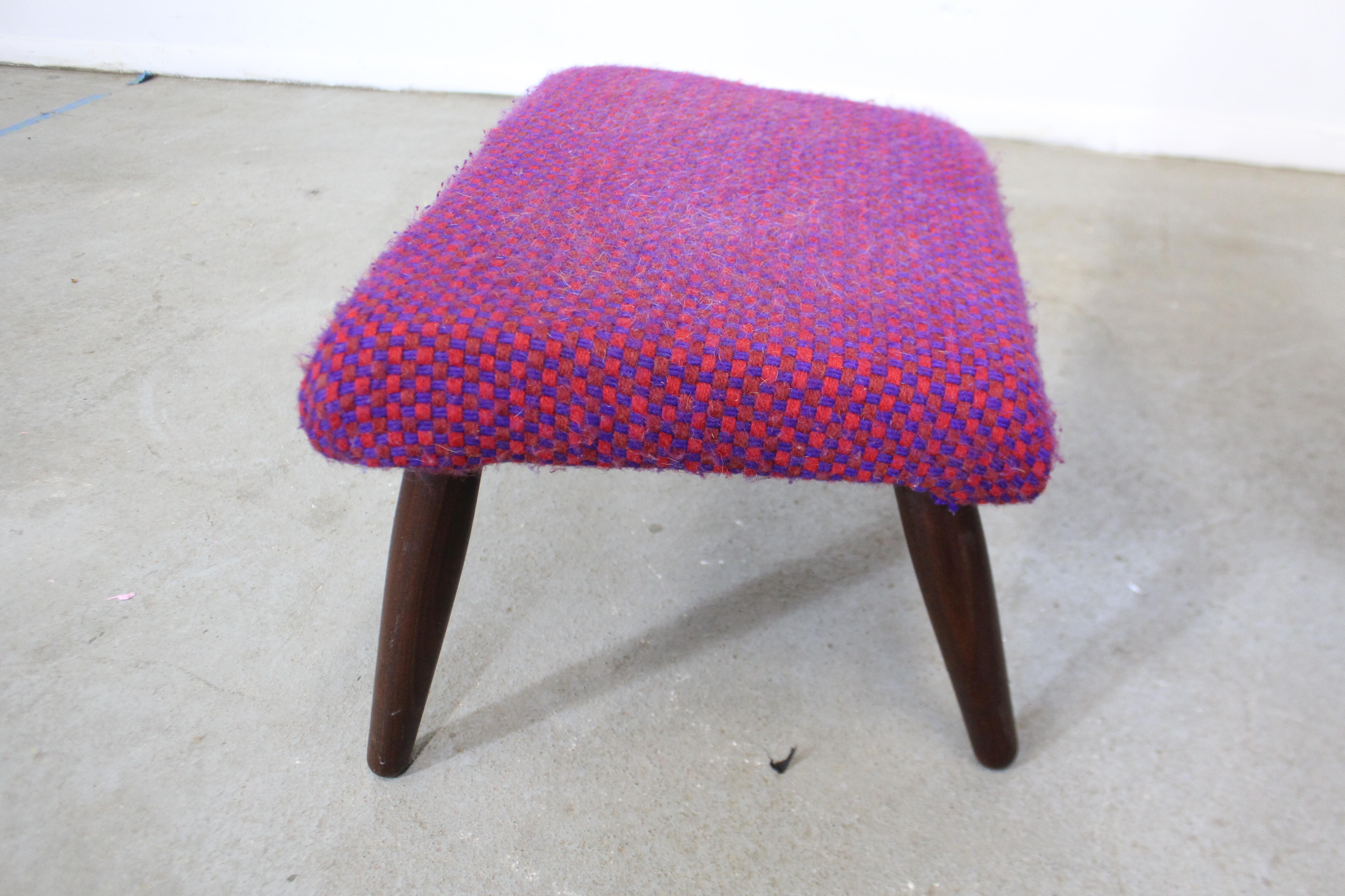 Danish Modern Folke Ohlsson Style Bramin Teak Easy Lounge Chair & Ottoman In Good Condition In Wilmington, DE