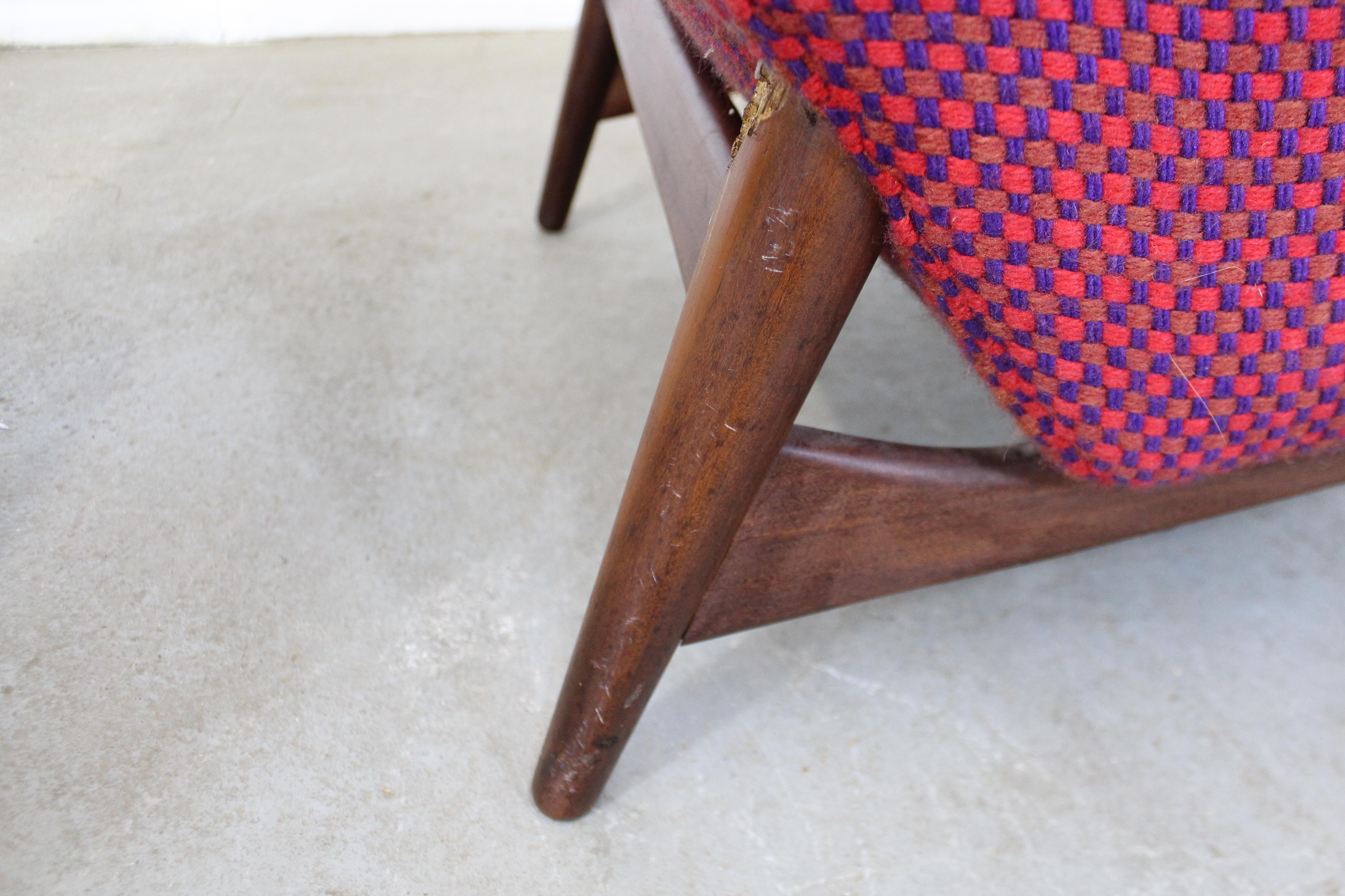 Danish Modern Folke Ohlsson Style Bramin Teak Easy Lounge Chair & Ottoman 1