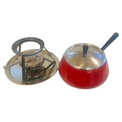 Danish Modern Fondue Pot 1970's Never Used by Spring Switzerland