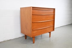 Danish Modern Four Drawer Teak Dresser or Small Chest by Lyby Mobler