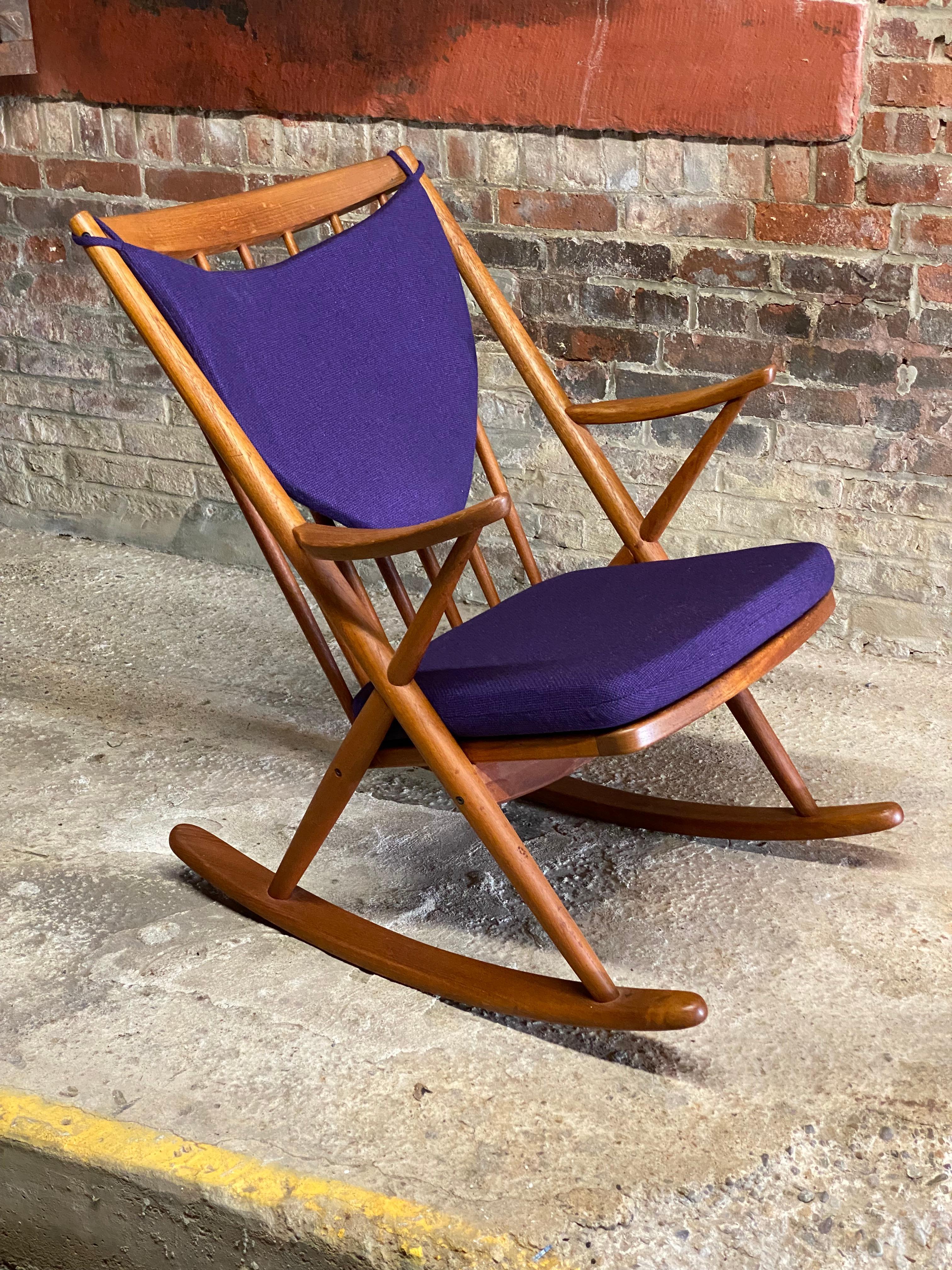 Frank Reenskaug for Bramin teak spindle back. Signed with Barman, Made in Denmark/Danish Control Label. Just a nicely designed chair.

Good overall condition. Structurally sound and sturdy. No visible issues. Some minor cosmetic wear, scuffs, bumps