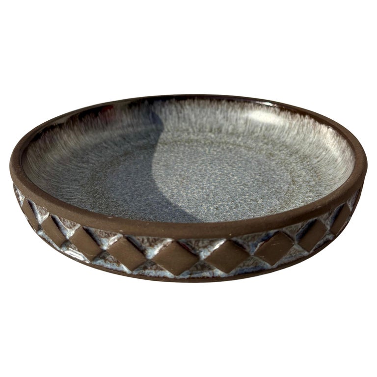 Danish Modern Frank Studio Stoneware Dish, 1960s For Sale at 1stDibs
