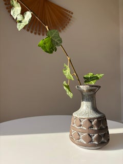 Dänische Moderne Frank Studio Steingutvase, 1960er Jahre