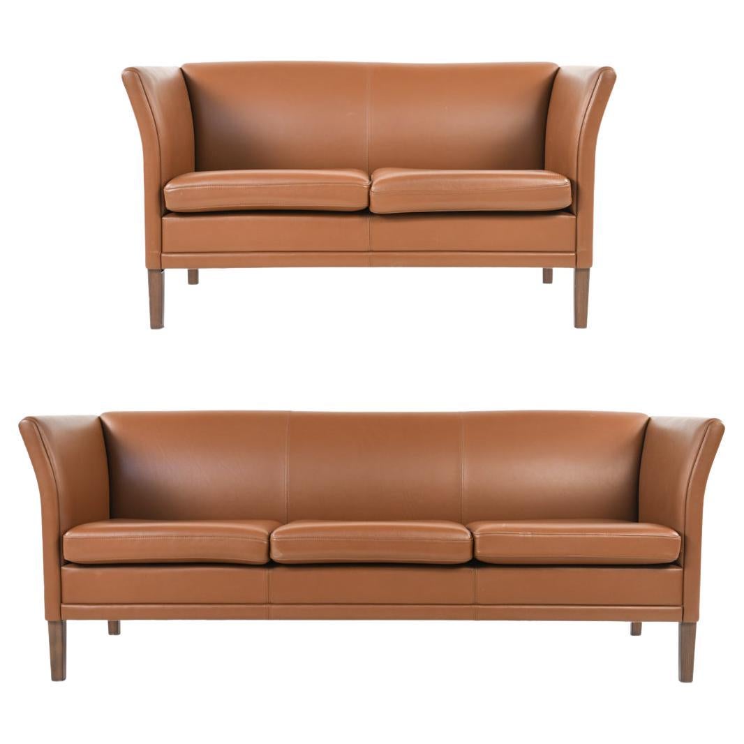 Danish Modern Frits Henningsen Style Sofa Suite For Sale