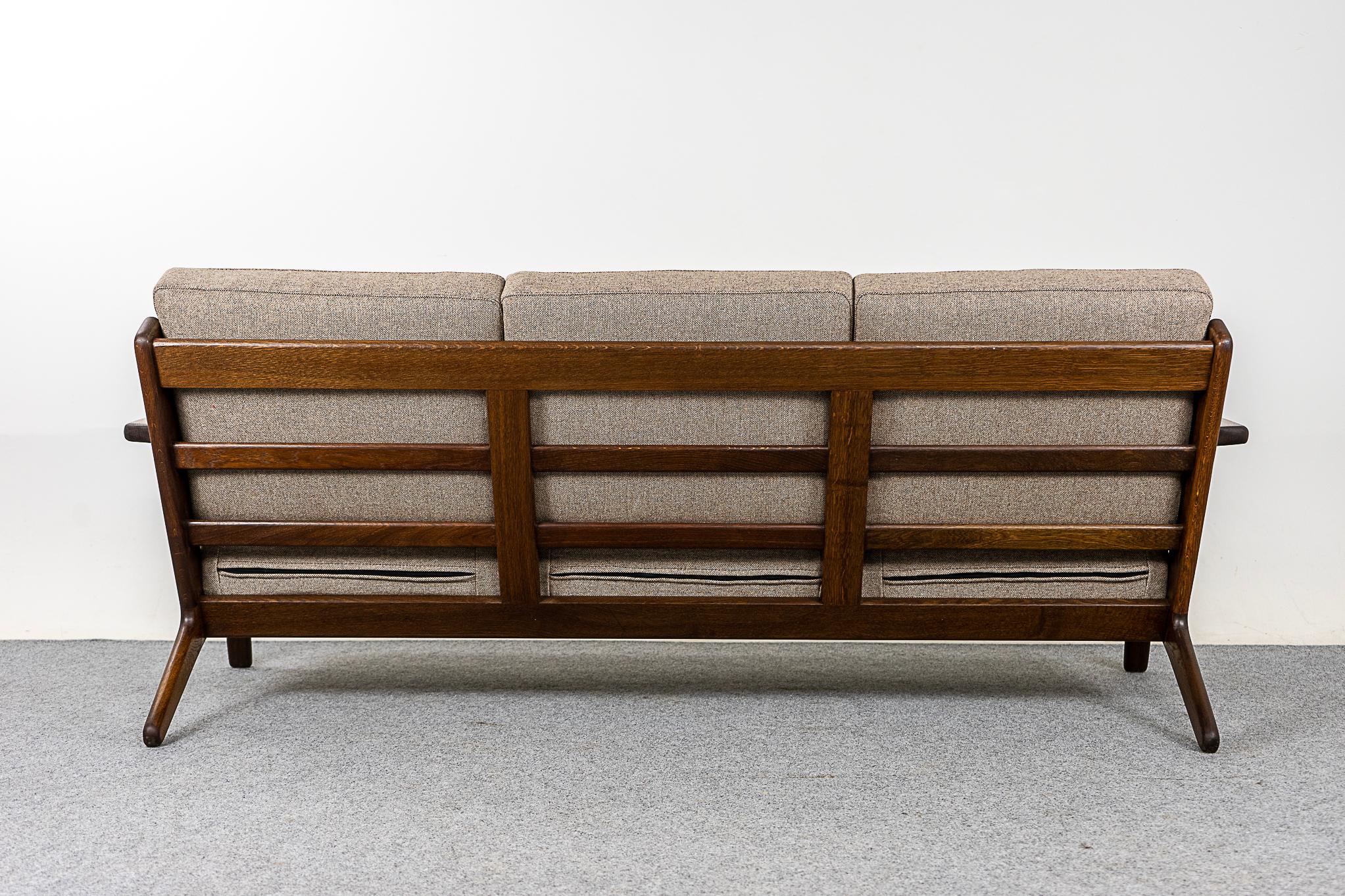 Mid-20th Century Danish Modern GE 290 Oak Sofa by Hans Wegner for GETAMA For Sale