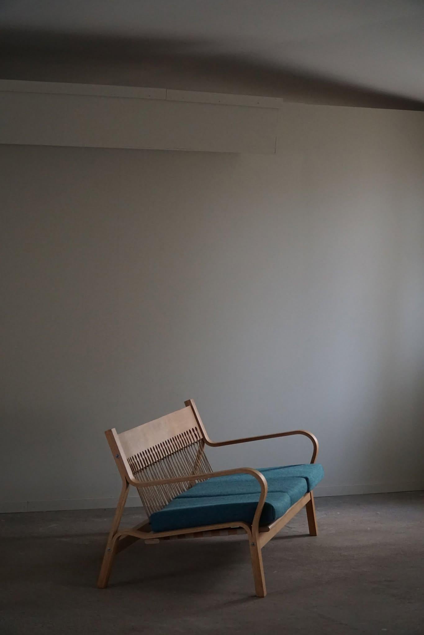 Danish Modern GE 671 Three-Seater Sofa by Hans J. Wegner for GETAMA, 1960s Moderno de mediados de siglo en venta