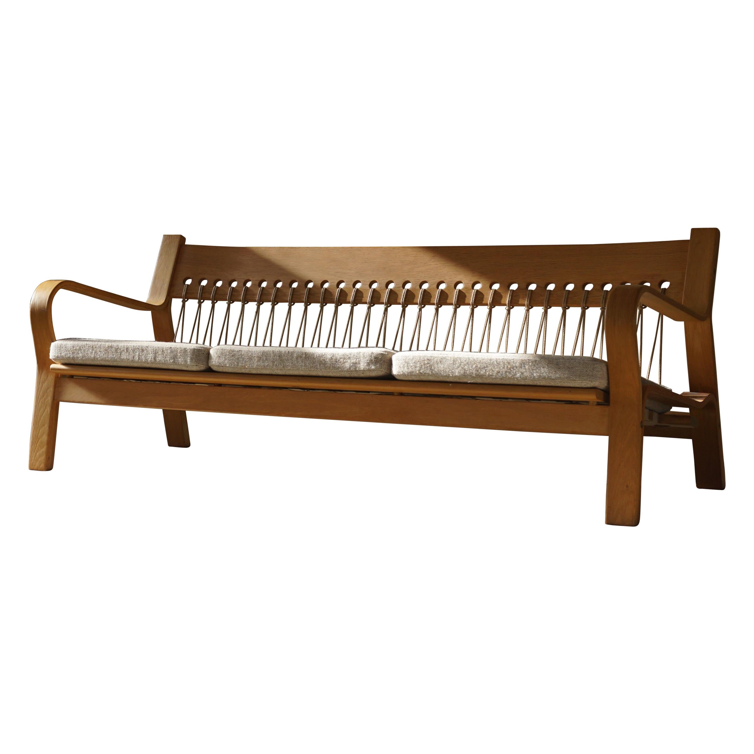 Danish Modern GE 671 Three-Seater Sofa by Hans J. Wegner for GETAMA