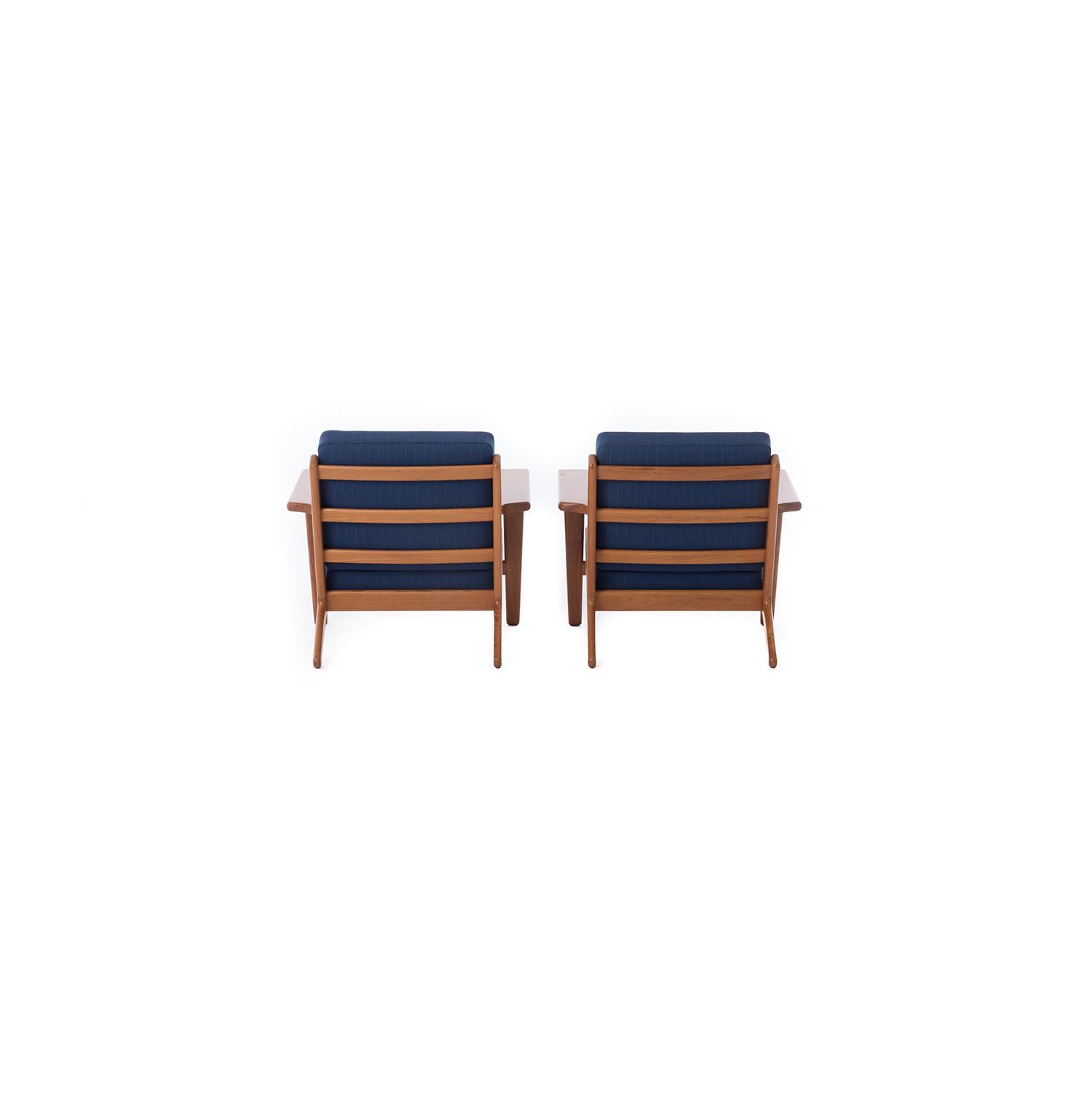 Danish Modern GE290 Teak Lounge Chairs by Hans J. Wegner GETAMA 290 4
