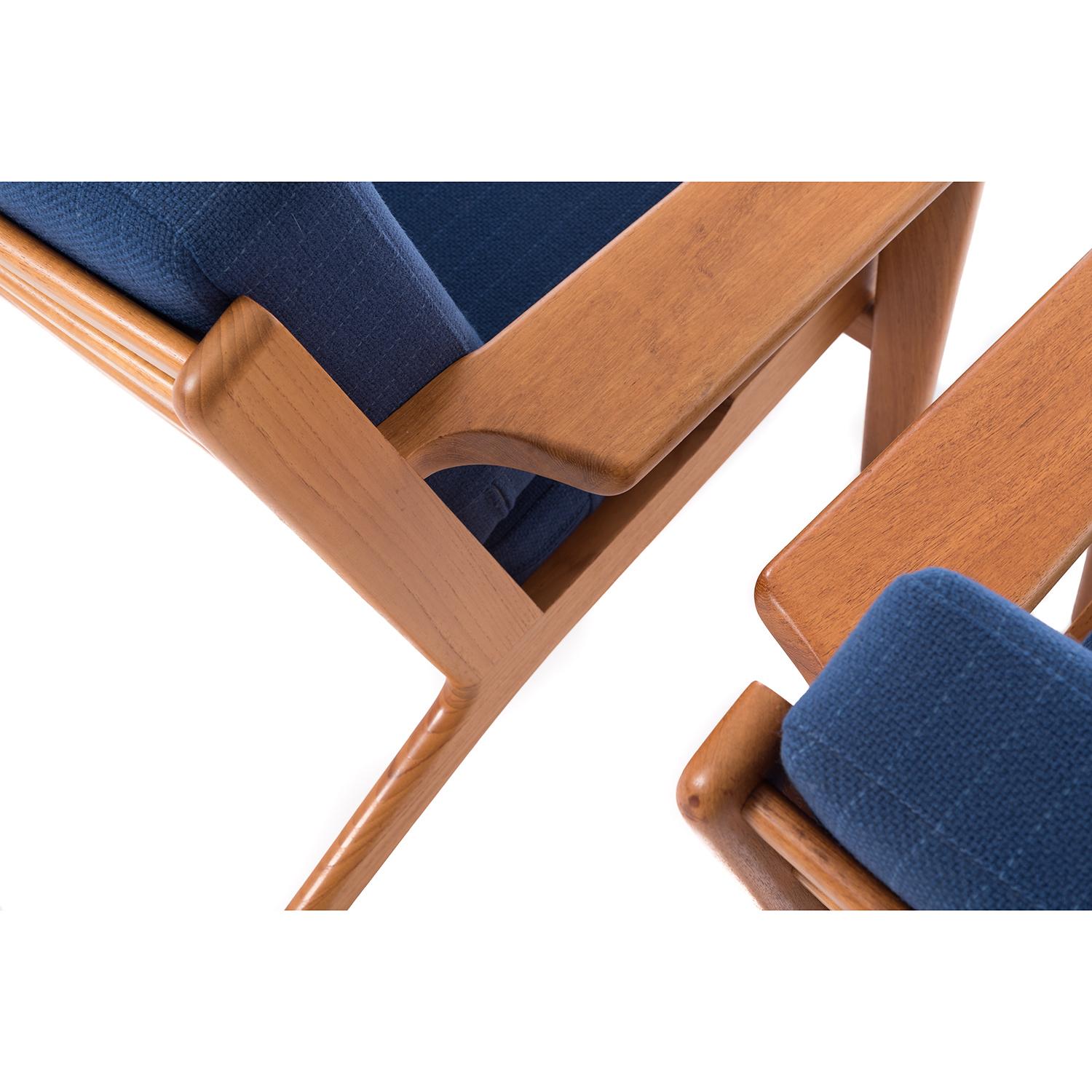 Danish Modern GE290 Teak Lounge Chairs by Hans J. Wegner GETAMA 290 5