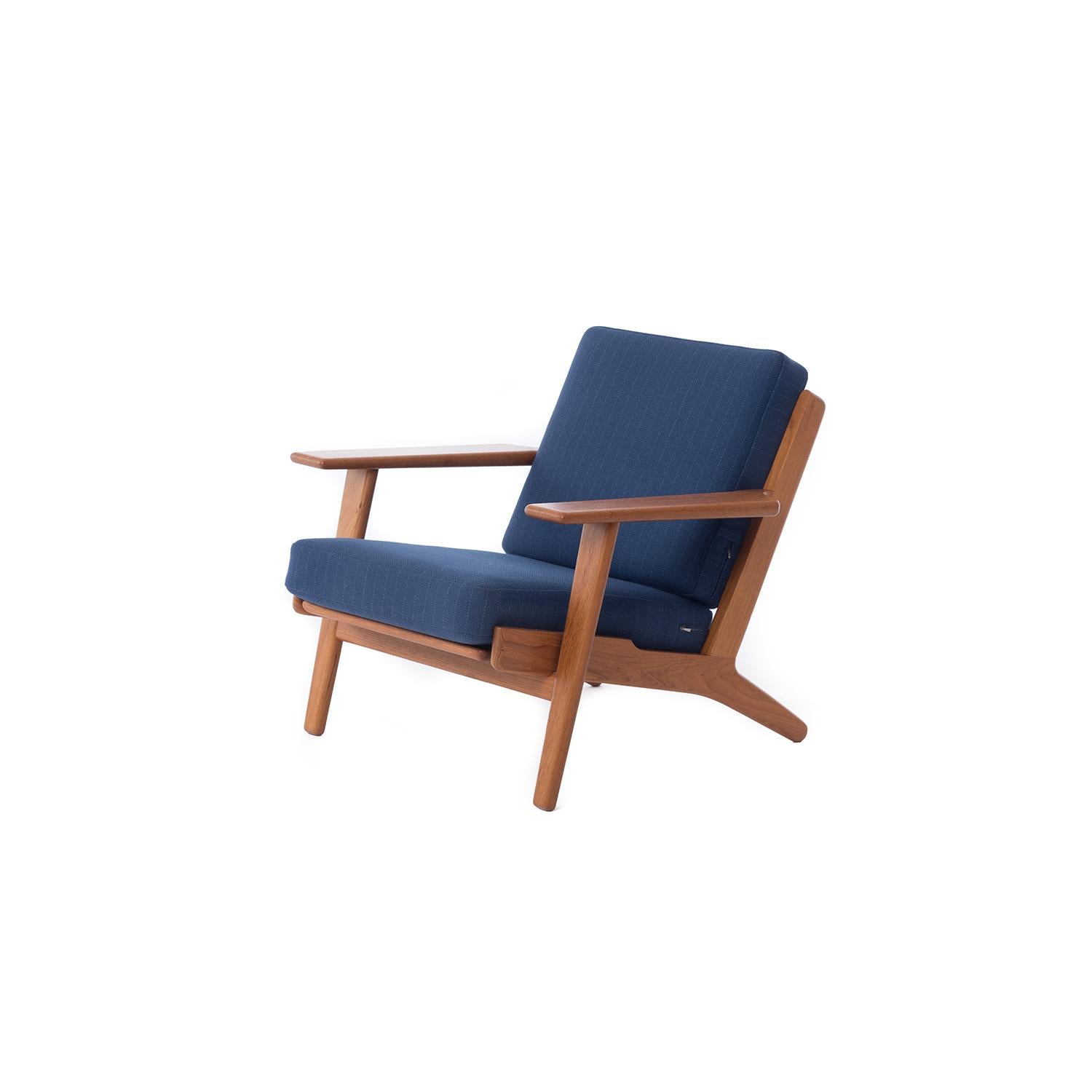 Lacquered Danish Modern GE290 Teak Lounge Chairs by Hans J. Wegner GETAMA 290