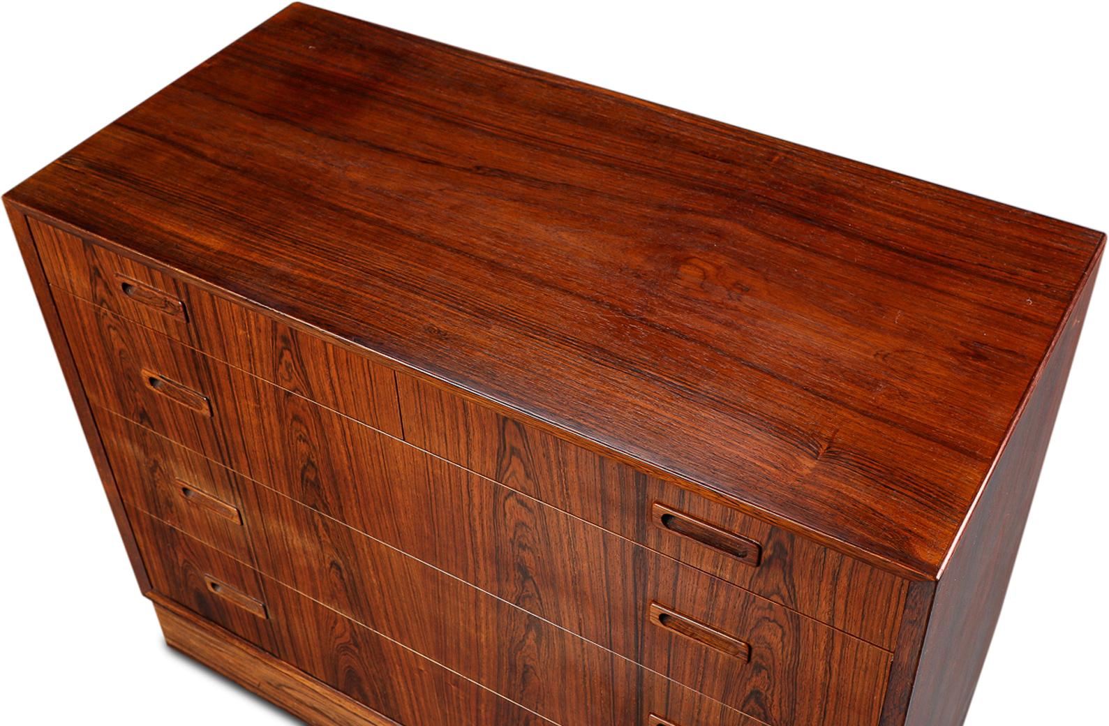 Danish Modern Gentlemans Chest in Rosewood by Lyby In Good Condition In Berkeley, CA