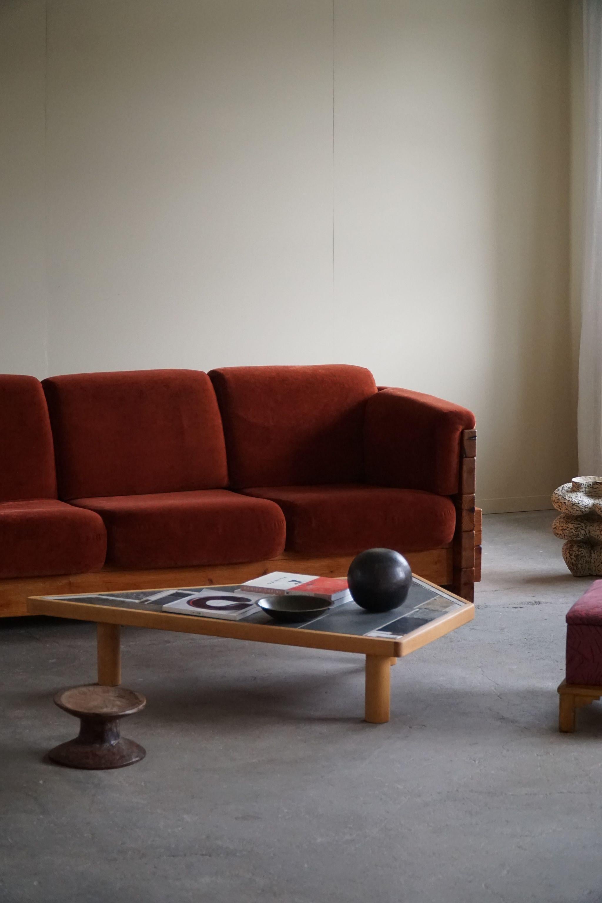 Danish Modern, Geometric Coffee Tables with Ceramic Tiles by Sallingeboe, 1970s 5