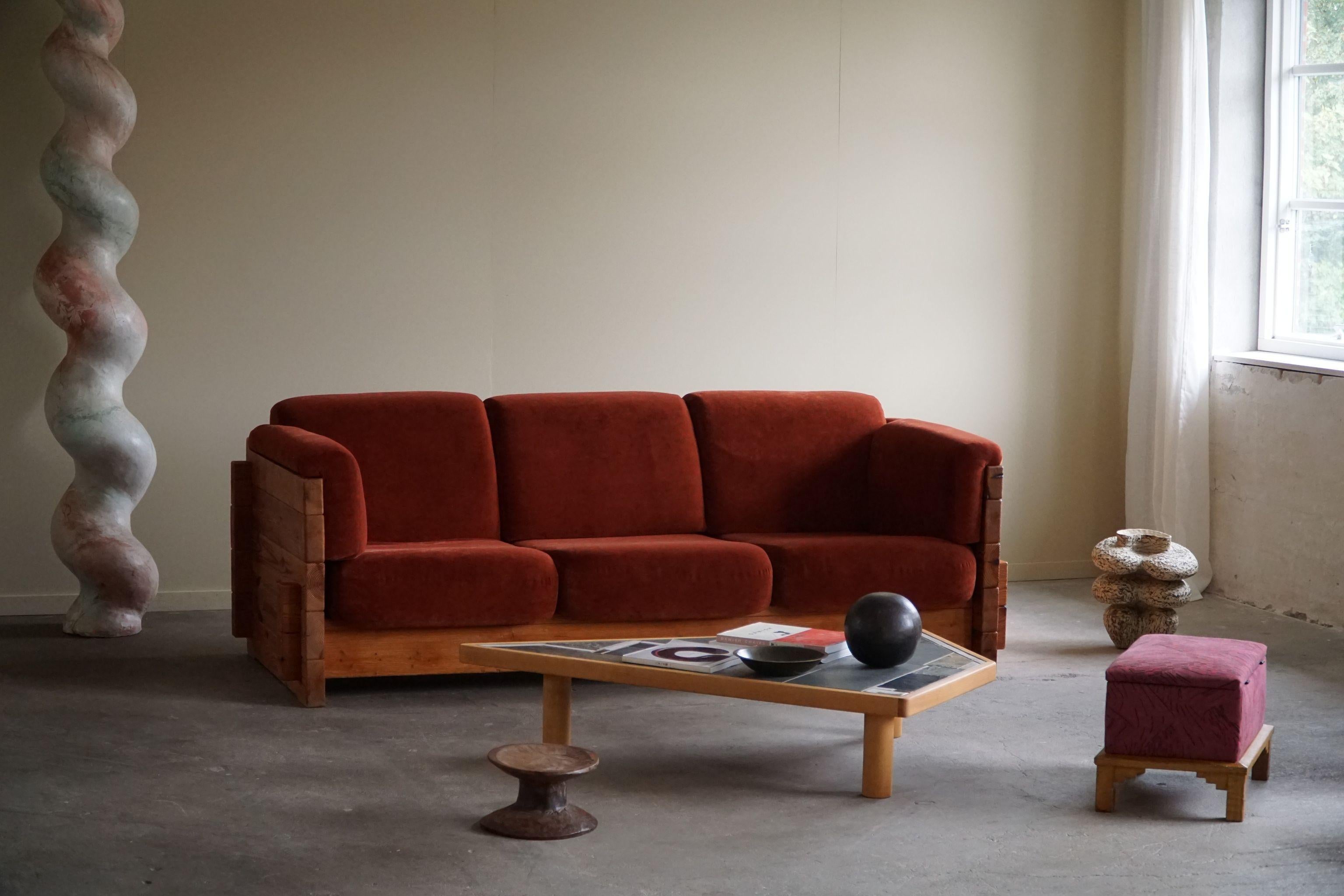 Danish Modern, Geometric Coffee Tables with Ceramic Tiles by Sallingeboe, 1970s 6