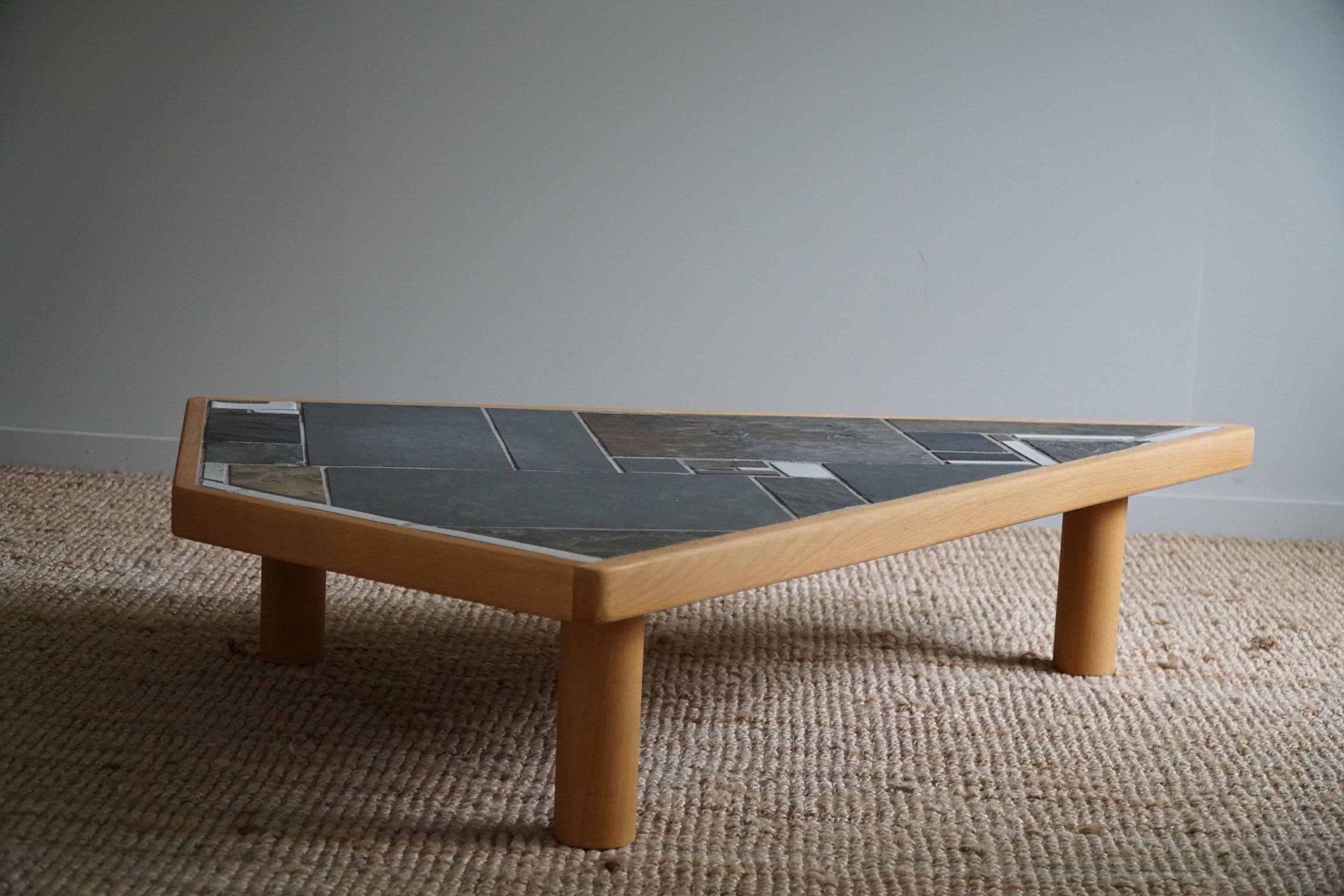 Danish Modern, Geometric Coffee Tables with Ceramic Tiles by Sallingeboe, 1970s 8