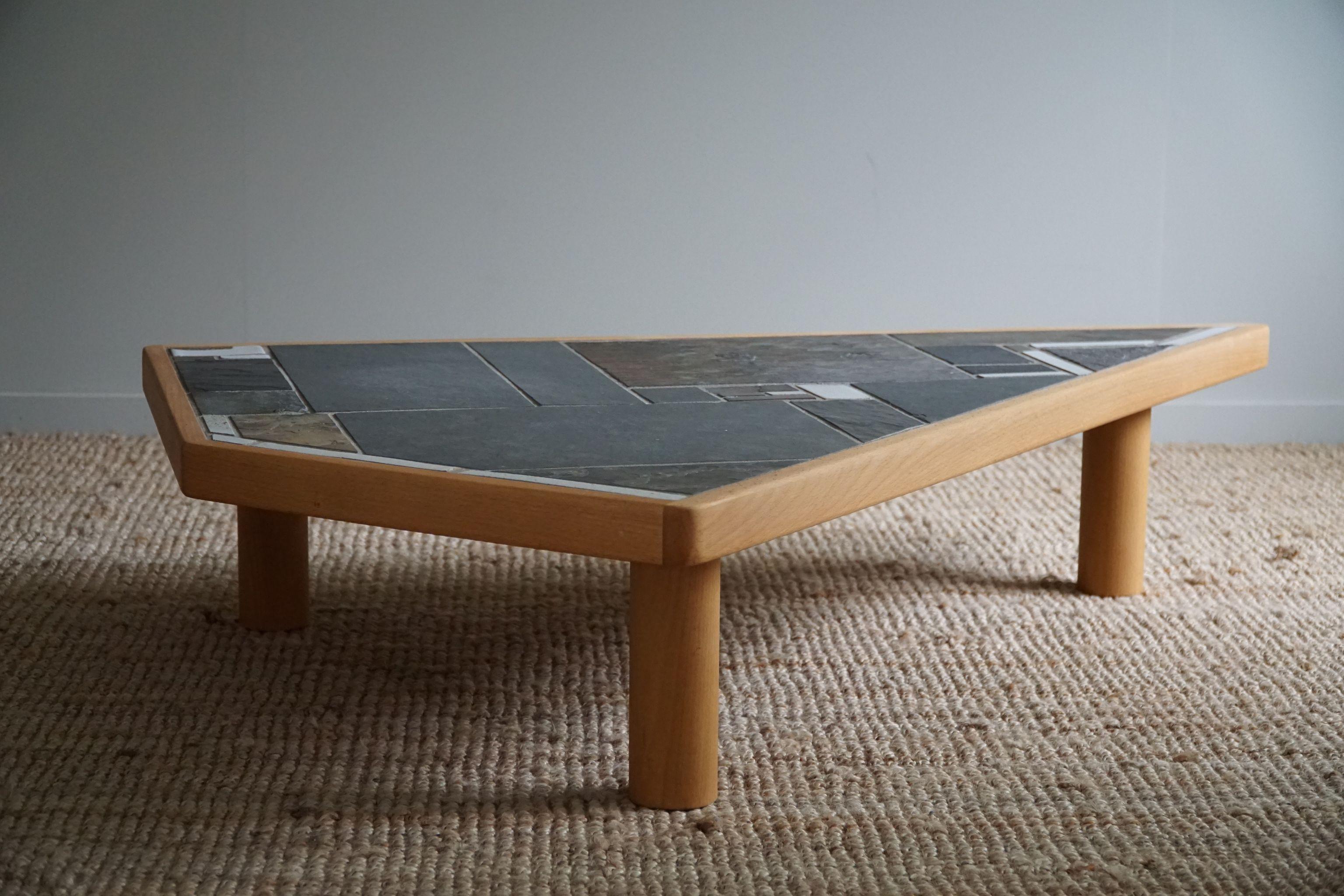Danish Modern, Geometric Coffee Tables with Ceramic Tiles by Sallingeboe, 1970s 10