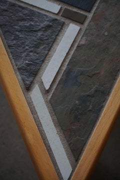 Danish Modern, Geometric Coffee Tables with Ceramic Tiles by Sallingeboe, 1970s