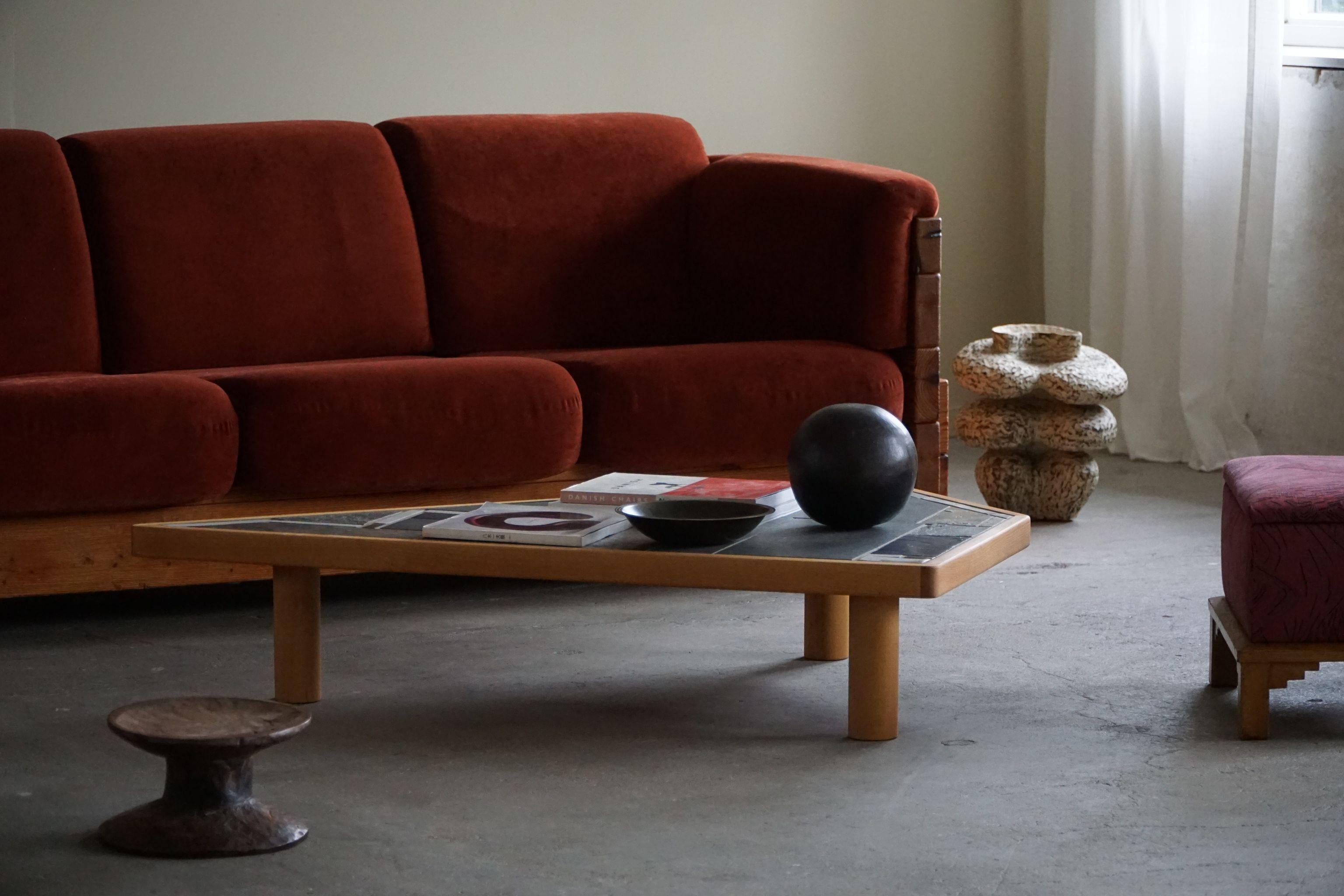 Danish Modern, Geometric Coffee Tables with Ceramic Tiles by Sallingeboe, 1970s 2