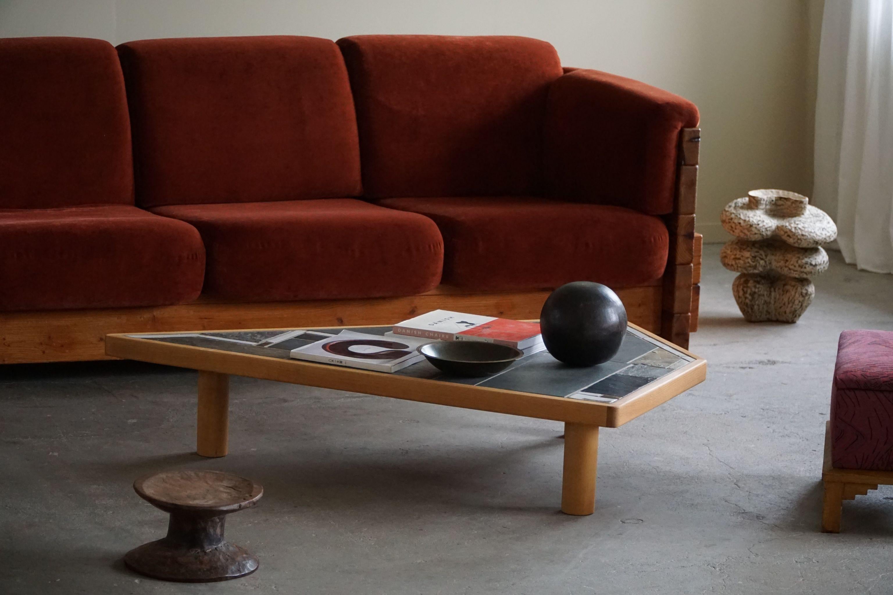 Danish Modern, Geometric Coffee Tables with Ceramic Tiles by Sallingeboe, 1970s 3