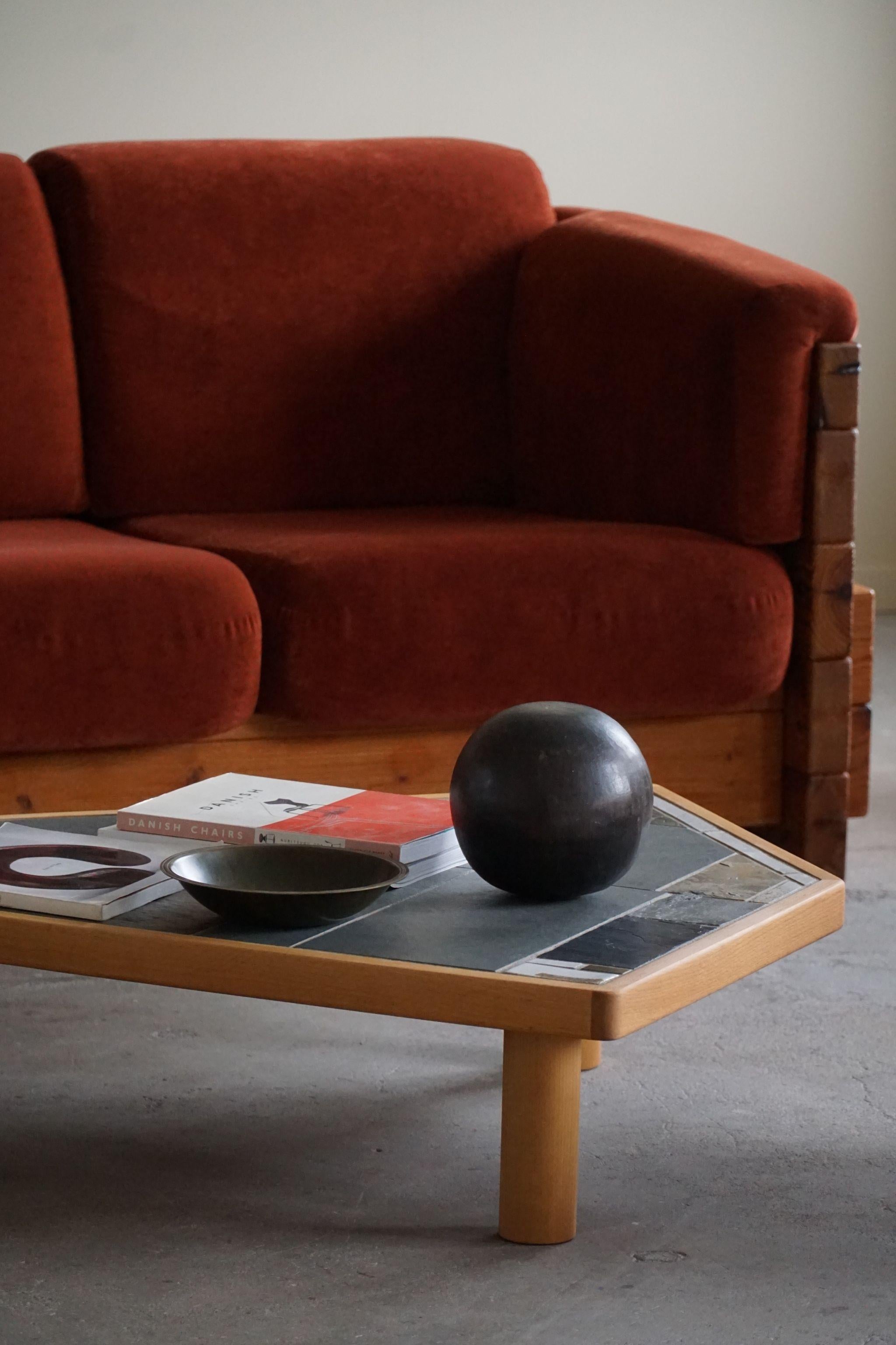 Danish Modern, Geometric Coffee Tables with Ceramic Tiles by Sallingeboe, 1970s 4