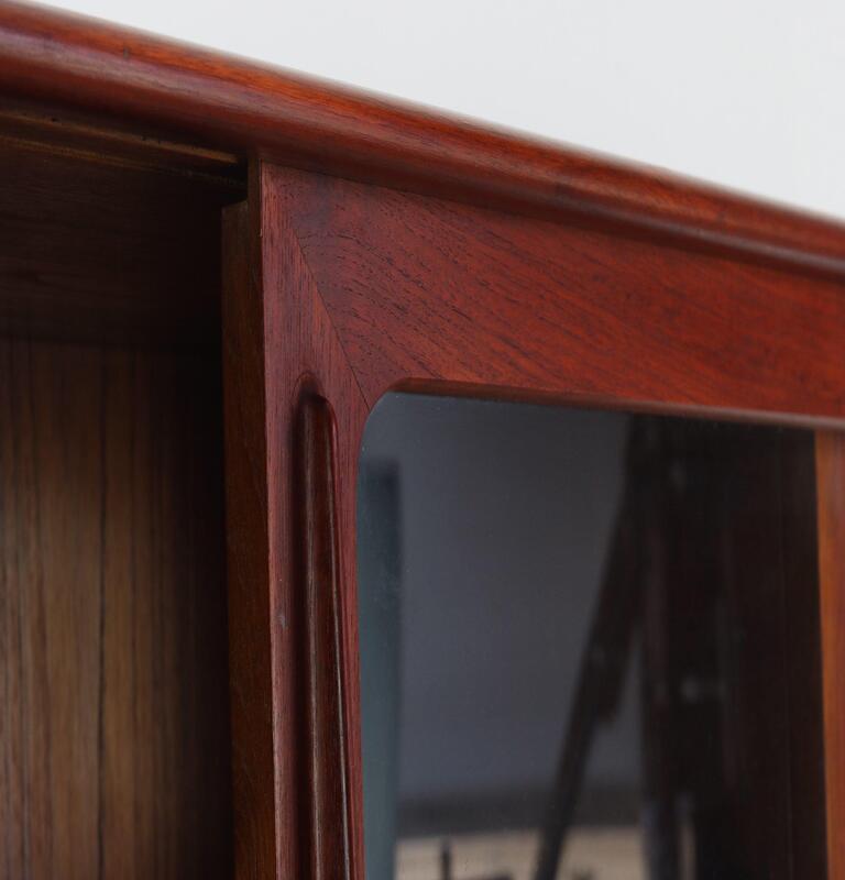 Glass Front Bookcase / Display Cabinet by Harry Ostergaard in Teak, c. 1960s For Sale 6