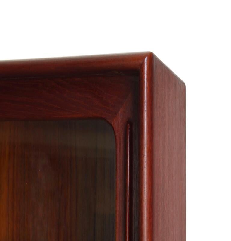 Glass Front Bookcase / Display Cabinet by Harry Ostergaard in Teak, c. 1960s For Sale 7