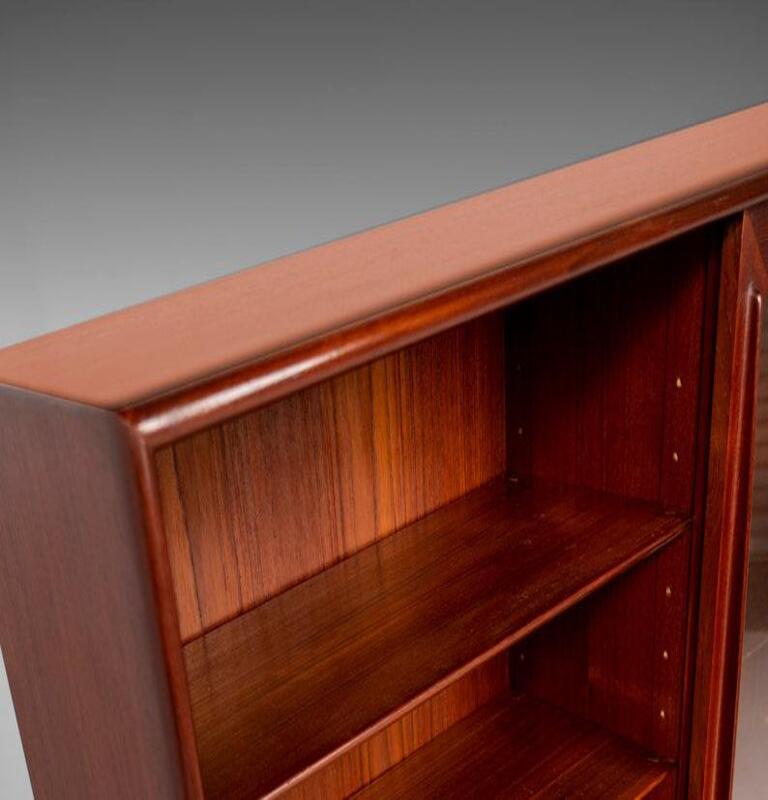 Danish Glass Front Bookcase / Display Cabinet by Harry Ostergaard in Teak, c. 1960s For Sale