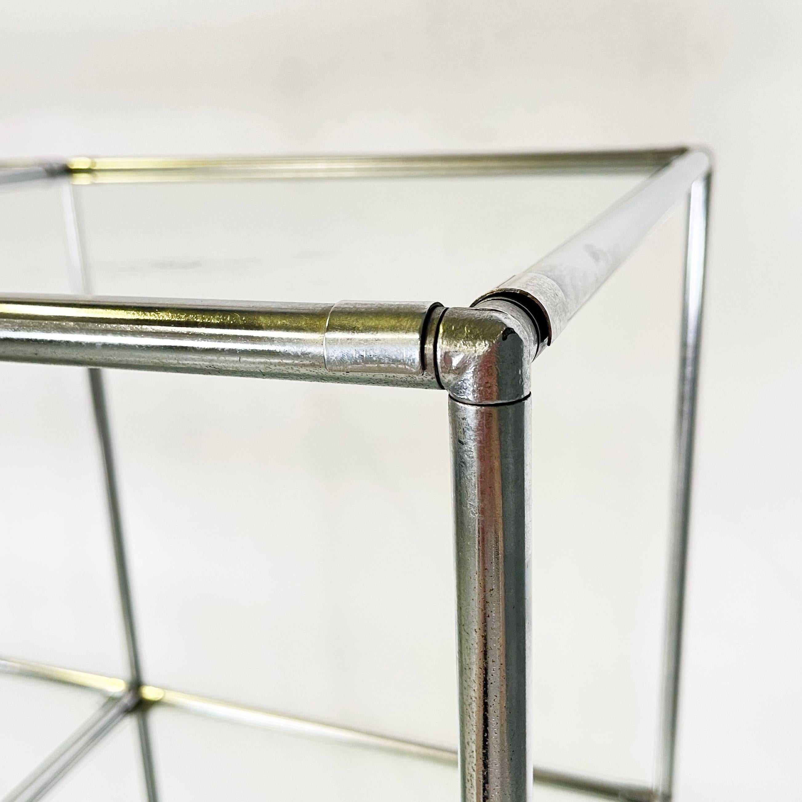 Danish modern glass metal Bookcase Abstracta by Poul Cadovious, 1960s 6