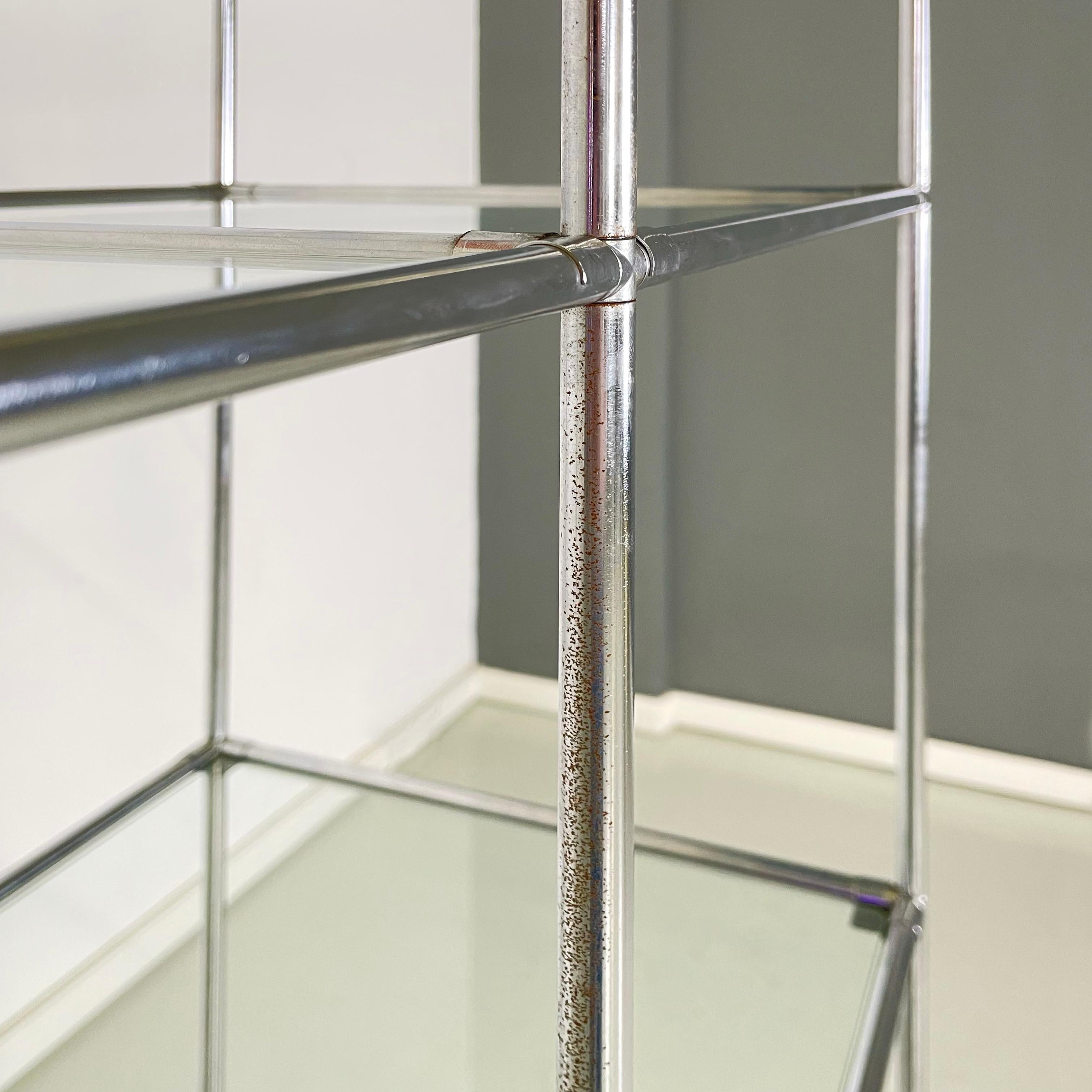 Danish modern glass metal Bookcase Abstracta by Poul Cadovious, 1960s 1