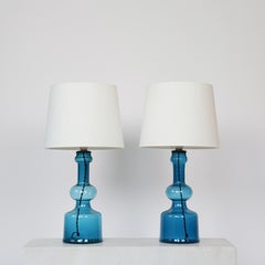 Danish Modern Glass Table Lamps by Lisbeth Brams for Fog & Morup, 1960s, Denmark