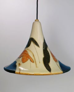 Danish Modern Glazed Ceramic Pendant by Artist Marianne May, 1970s