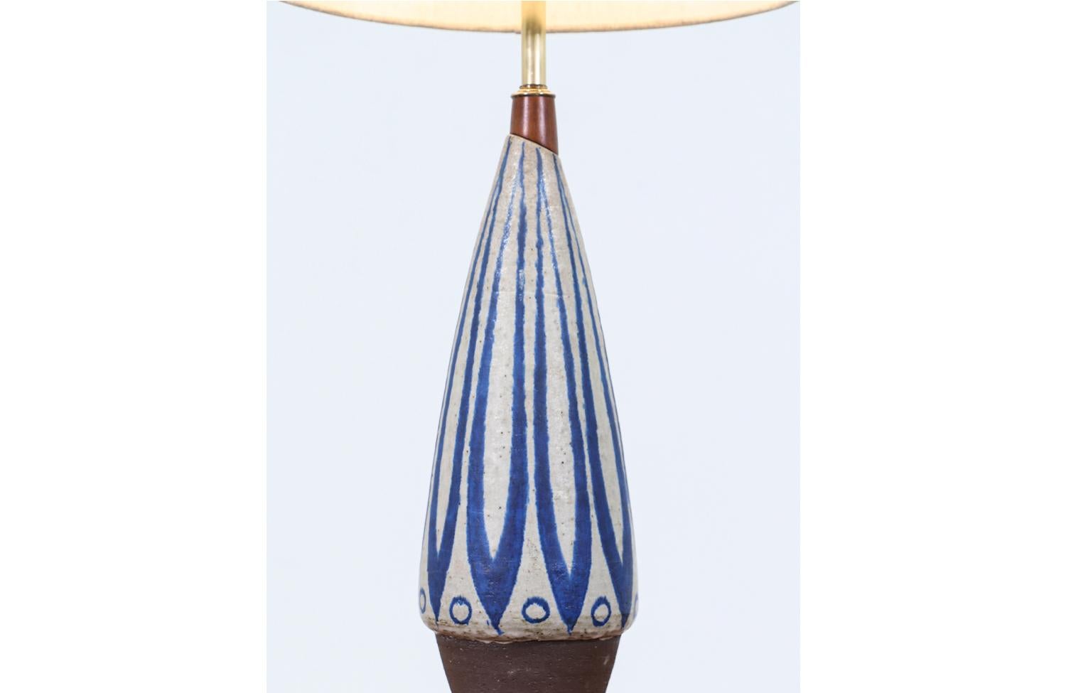 Mid-20th Century Danish Modern Glazed Ceramic Table Lamp