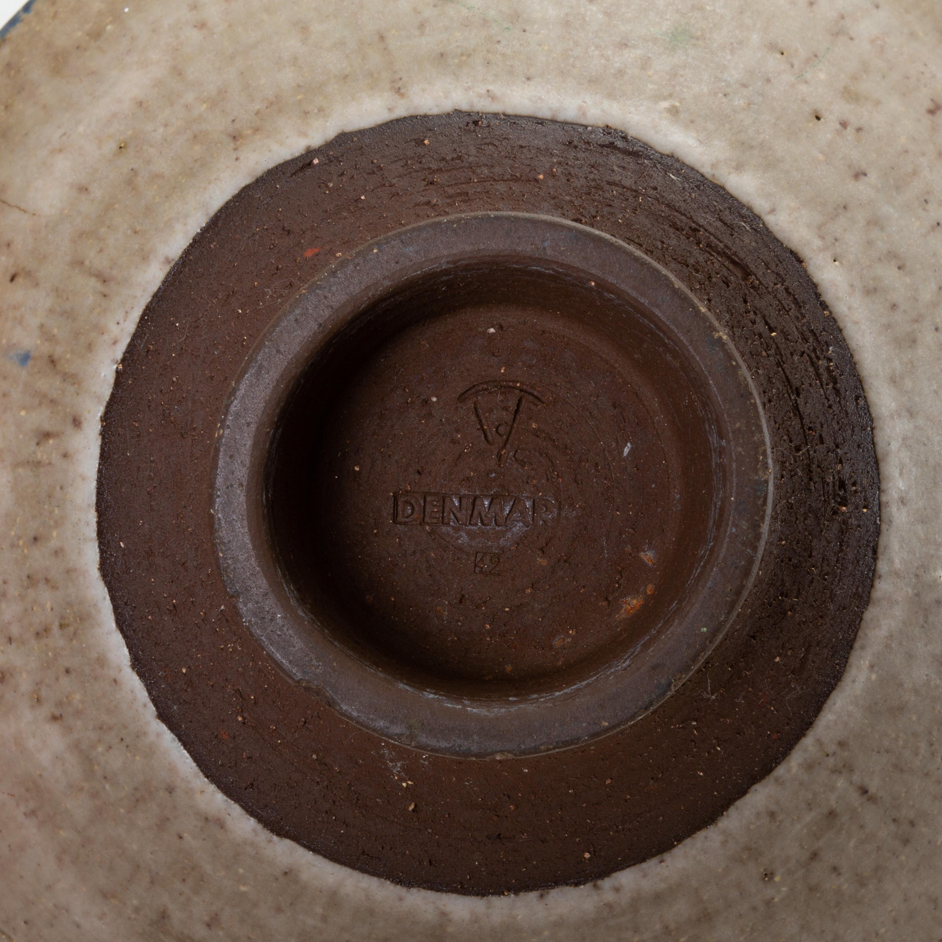 Danish Modern Glazed Stoneware Bowl by Thomas Toft 5
